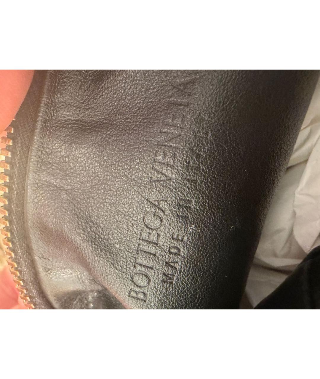 BOTTEGA VENETA Черная кожаная сумка с короткими ручками, фото 7