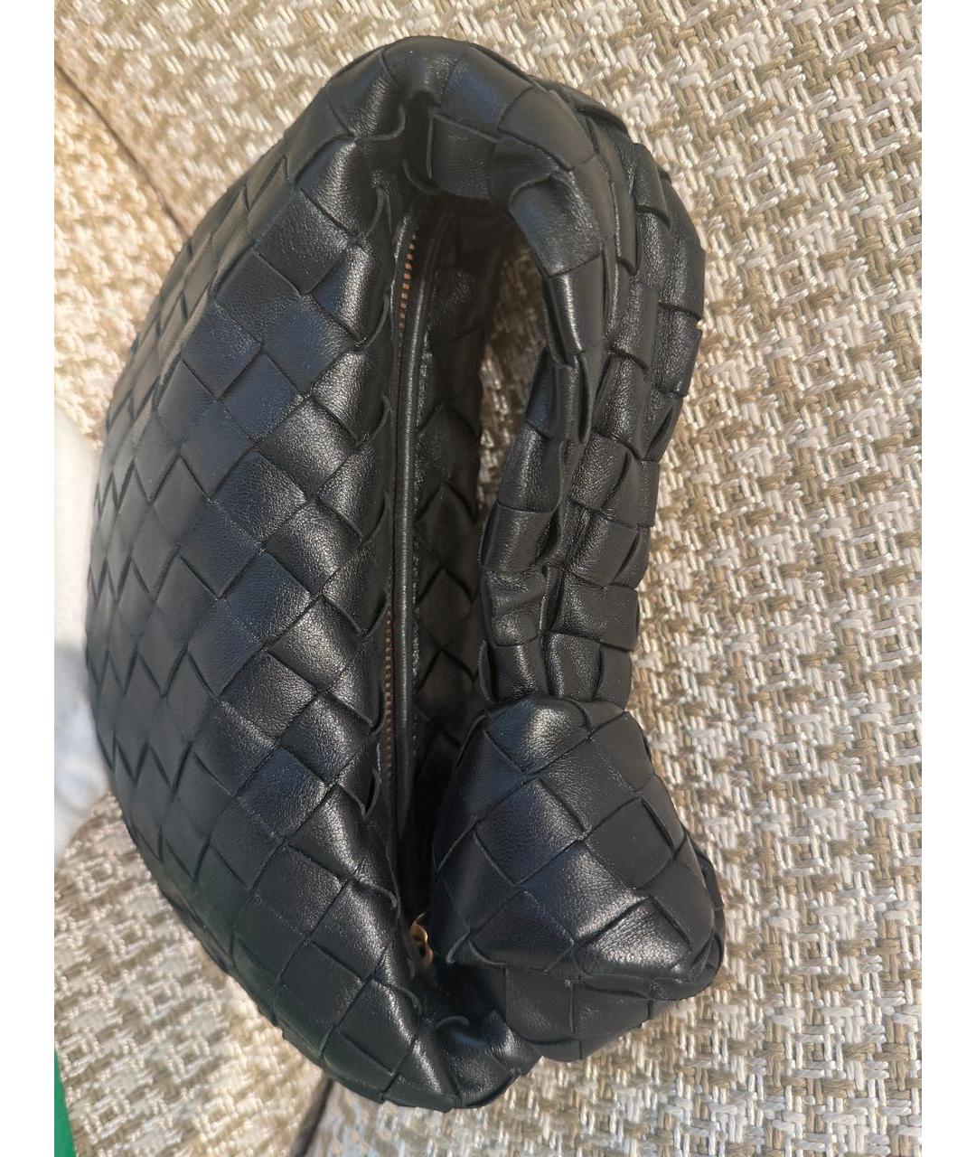 BOTTEGA VENETA Черная кожаная сумка с короткими ручками, фото 6