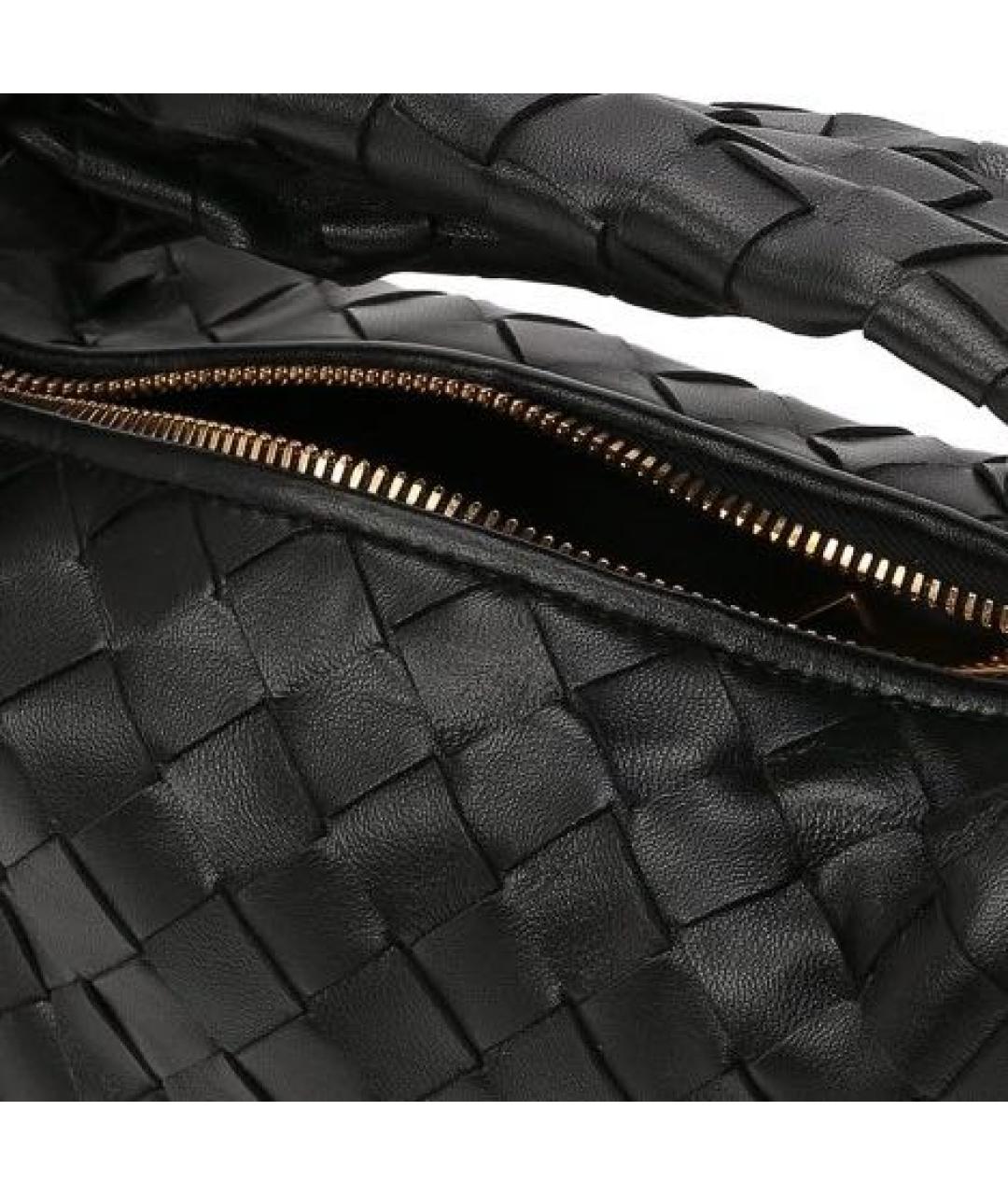 BOTTEGA VENETA Черная кожаная сумка с короткими ручками, фото 4