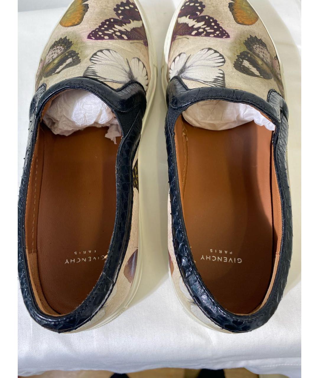 GIVENCHY Бежевые кожаные слипоны, фото 3