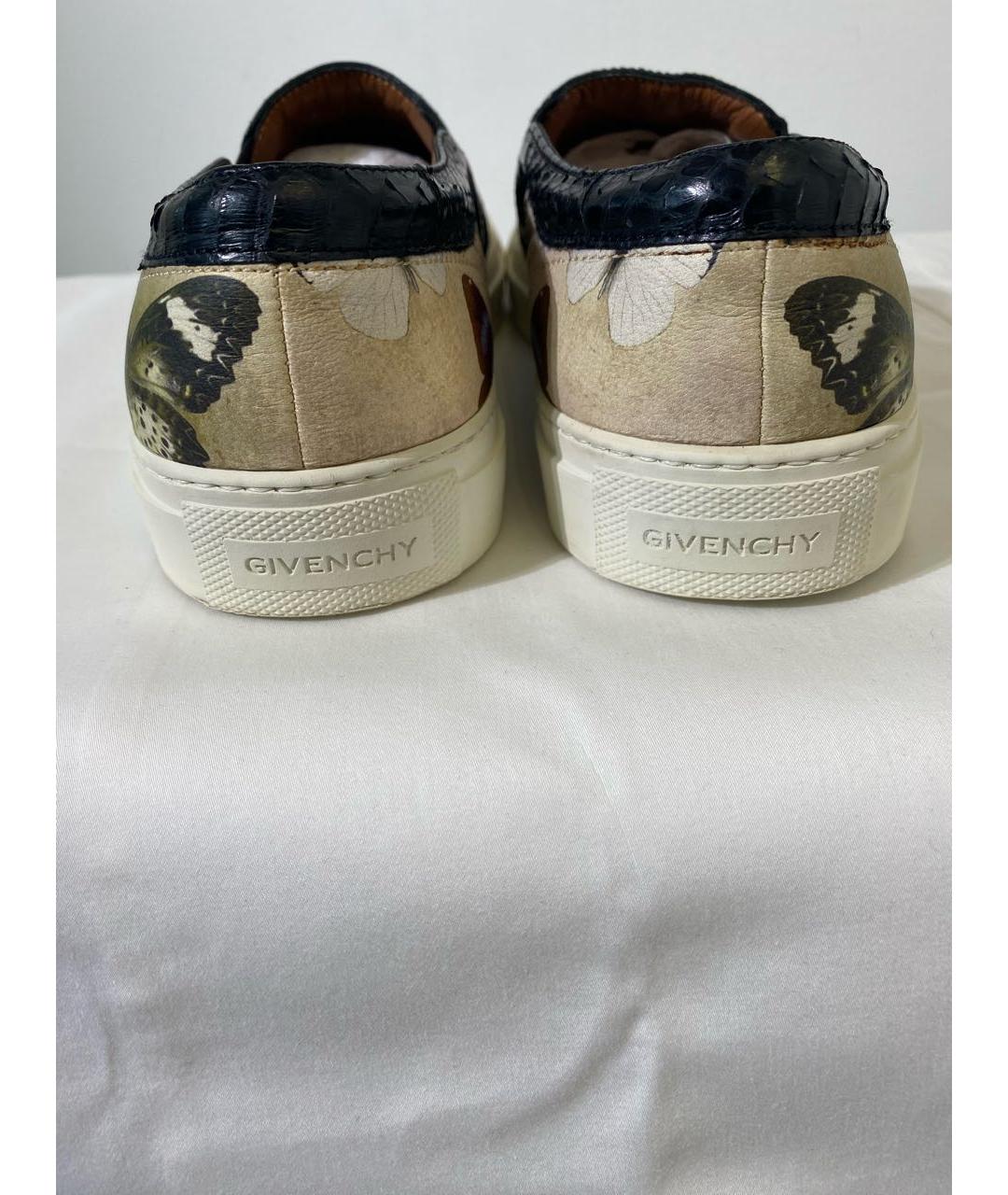 GIVENCHY Бежевые кожаные слипоны, фото 4