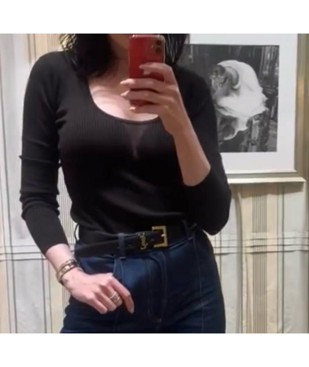 SAINT LAURENT Коричневый шерстяной джемпер / свитер, фото 3