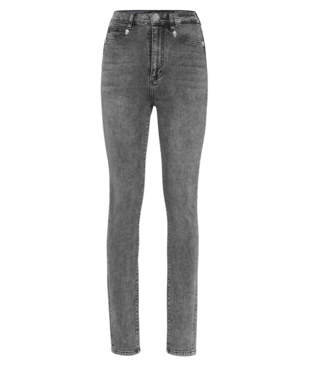PHILIPP PLEIN Антрацитовые джинсы слим, фото 6
