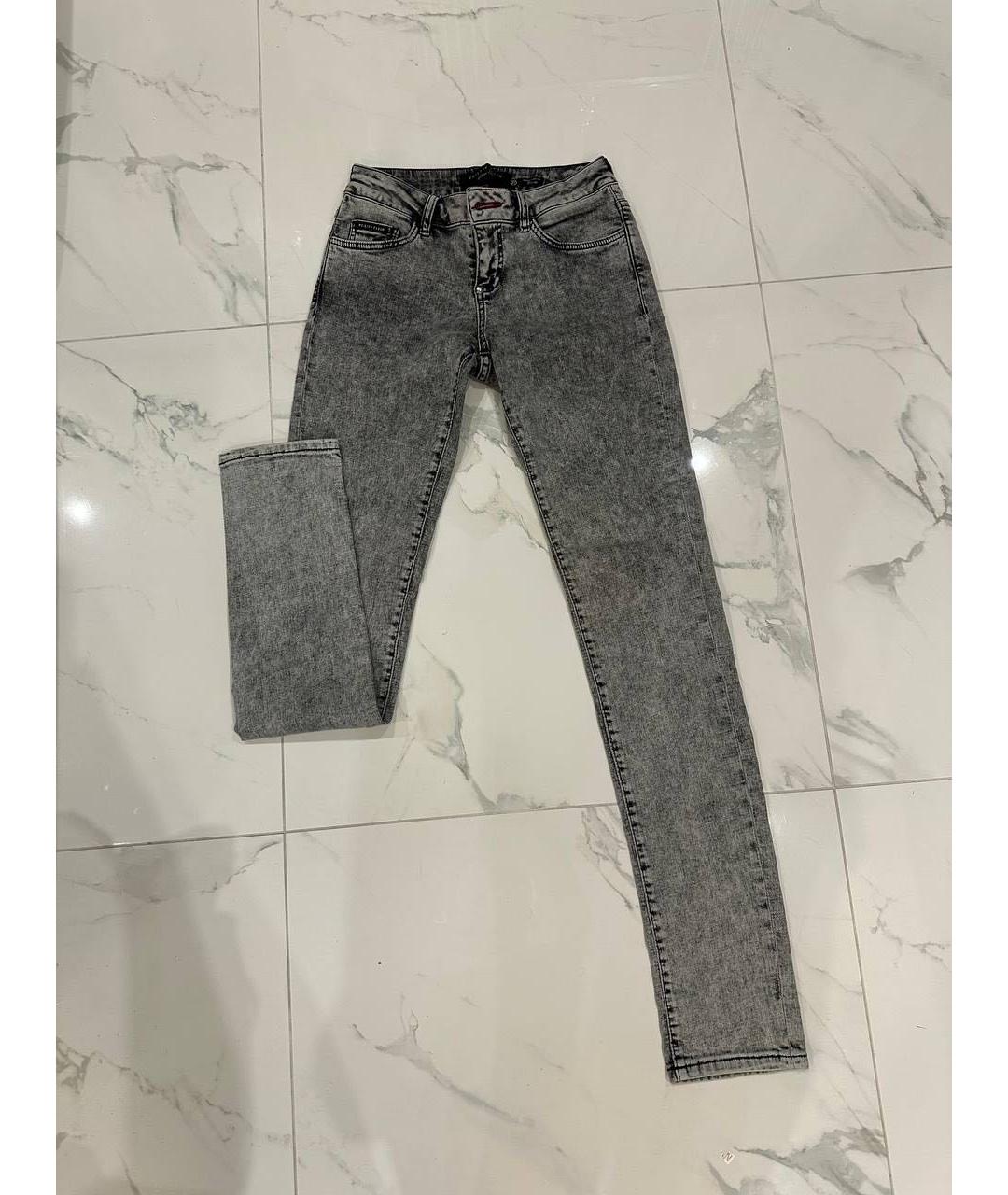 PHILIPP PLEIN Антрацитовые джинсы слим, фото 4