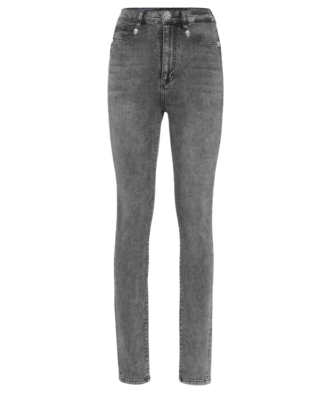 PHILIPP PLEIN Антрацитовые джинсы слим, фото 1