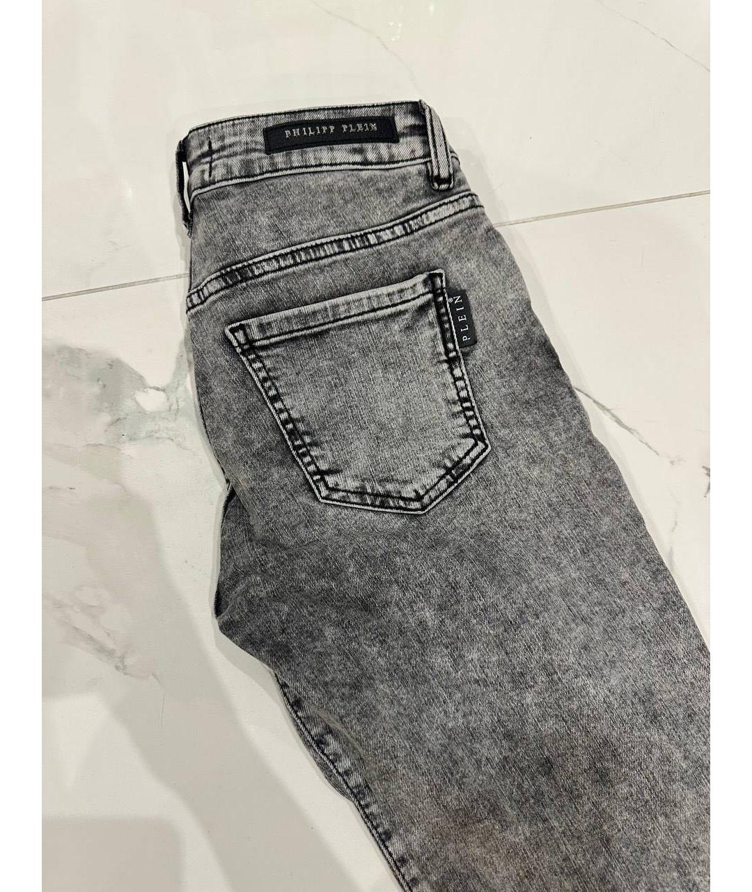 PHILIPP PLEIN Антрацитовые джинсы слим, фото 5
