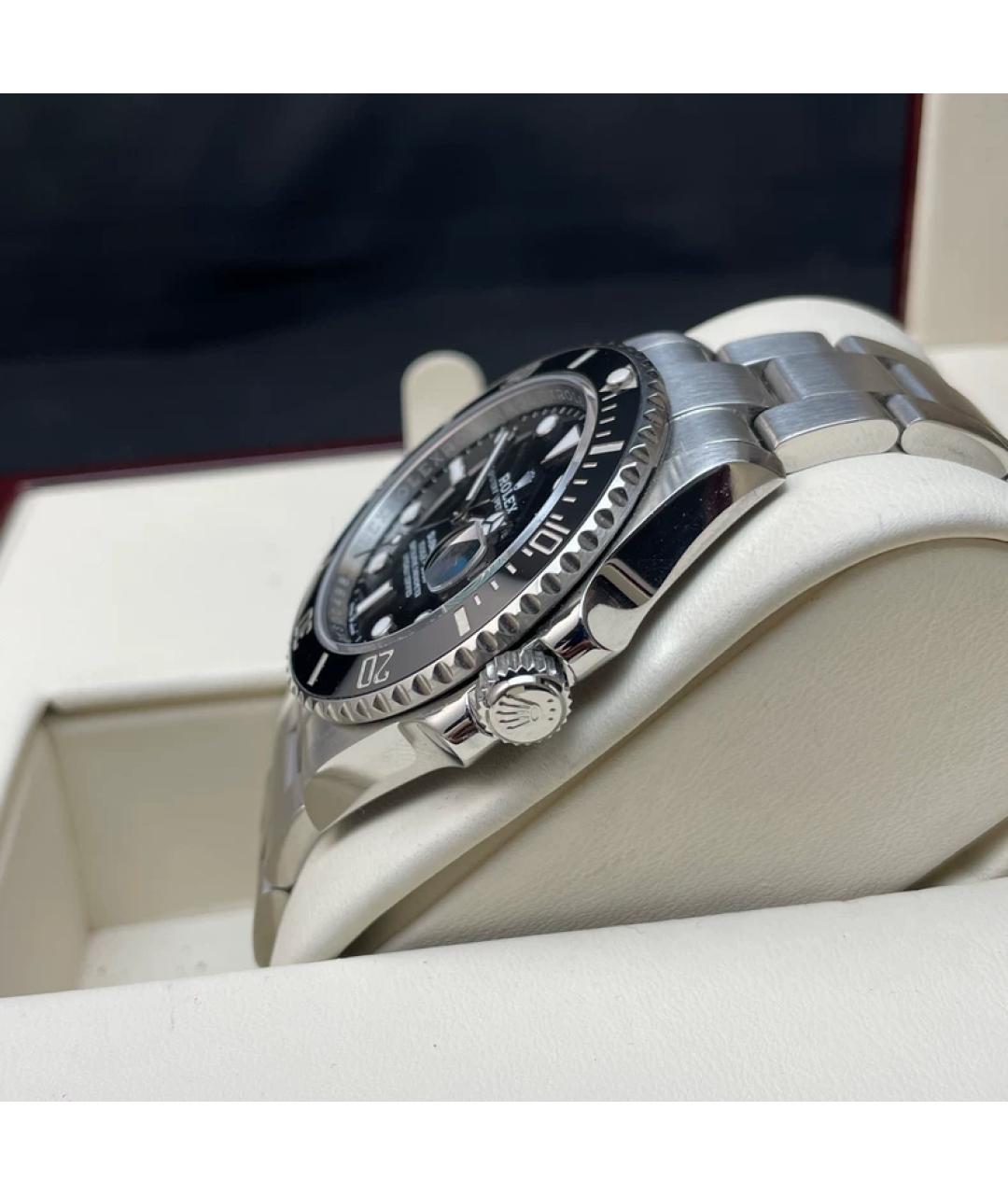 ROLEX Черные металлические часы, фото 5