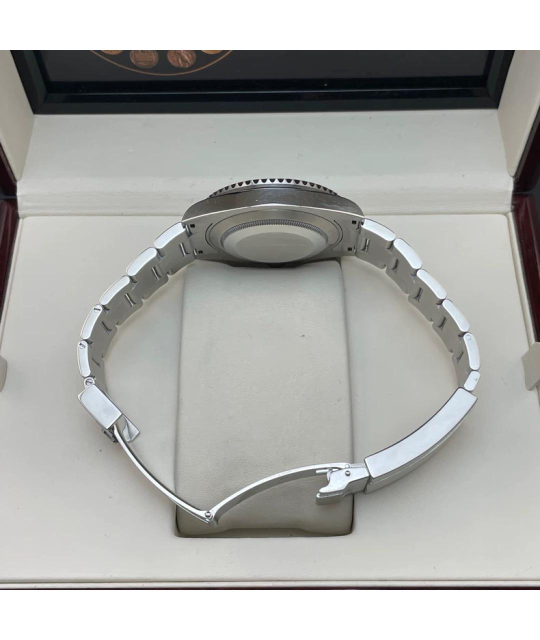 ROLEX Черные металлические часы, фото 8