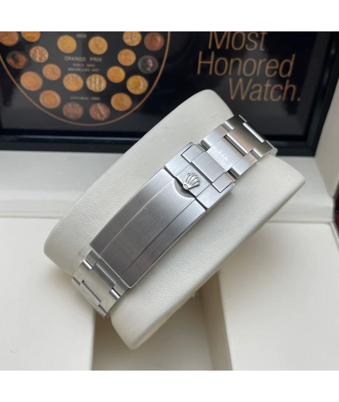 ROLEX Черные металлические часы, фото 7