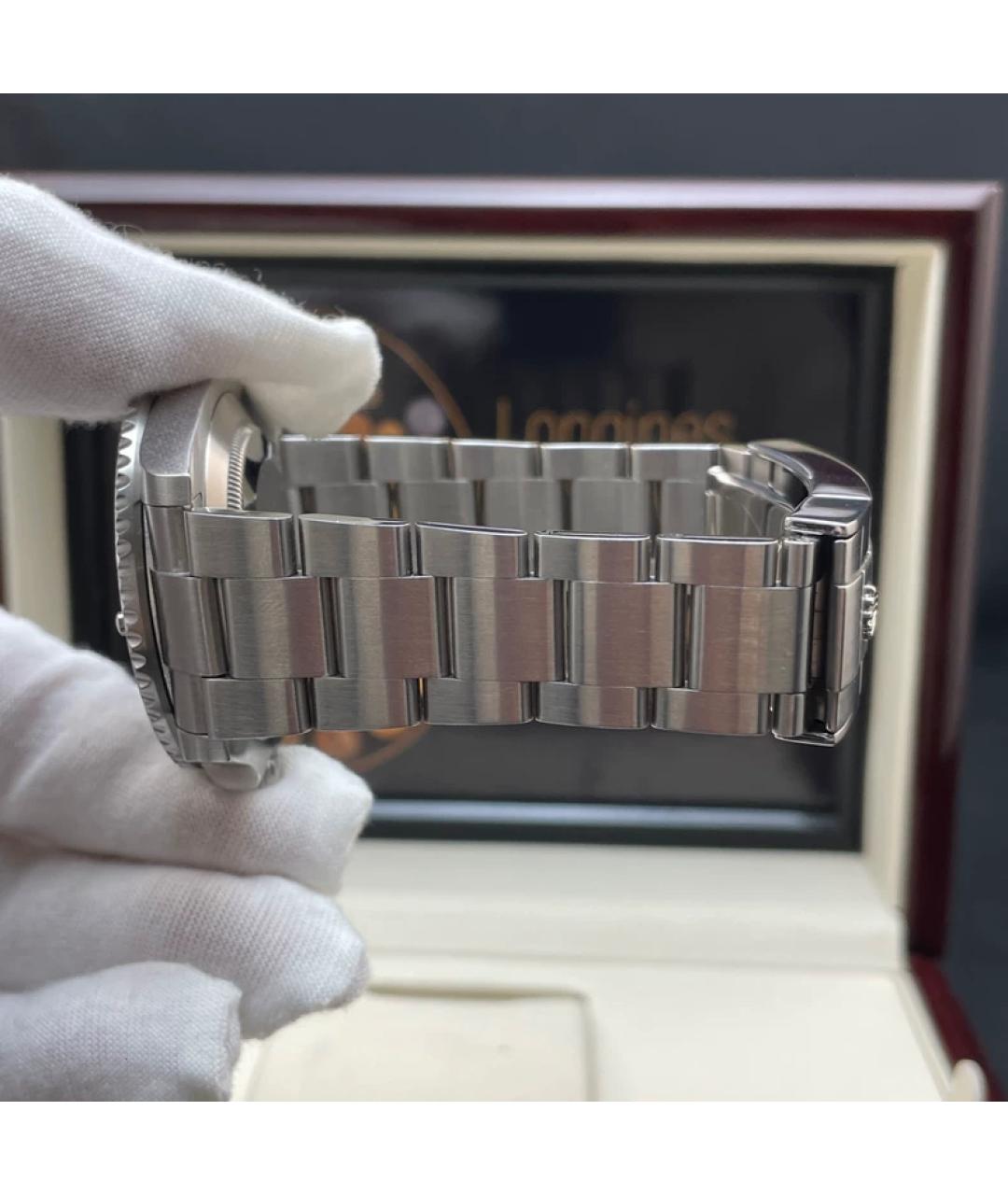 ROLEX Черные металлические часы, фото 9