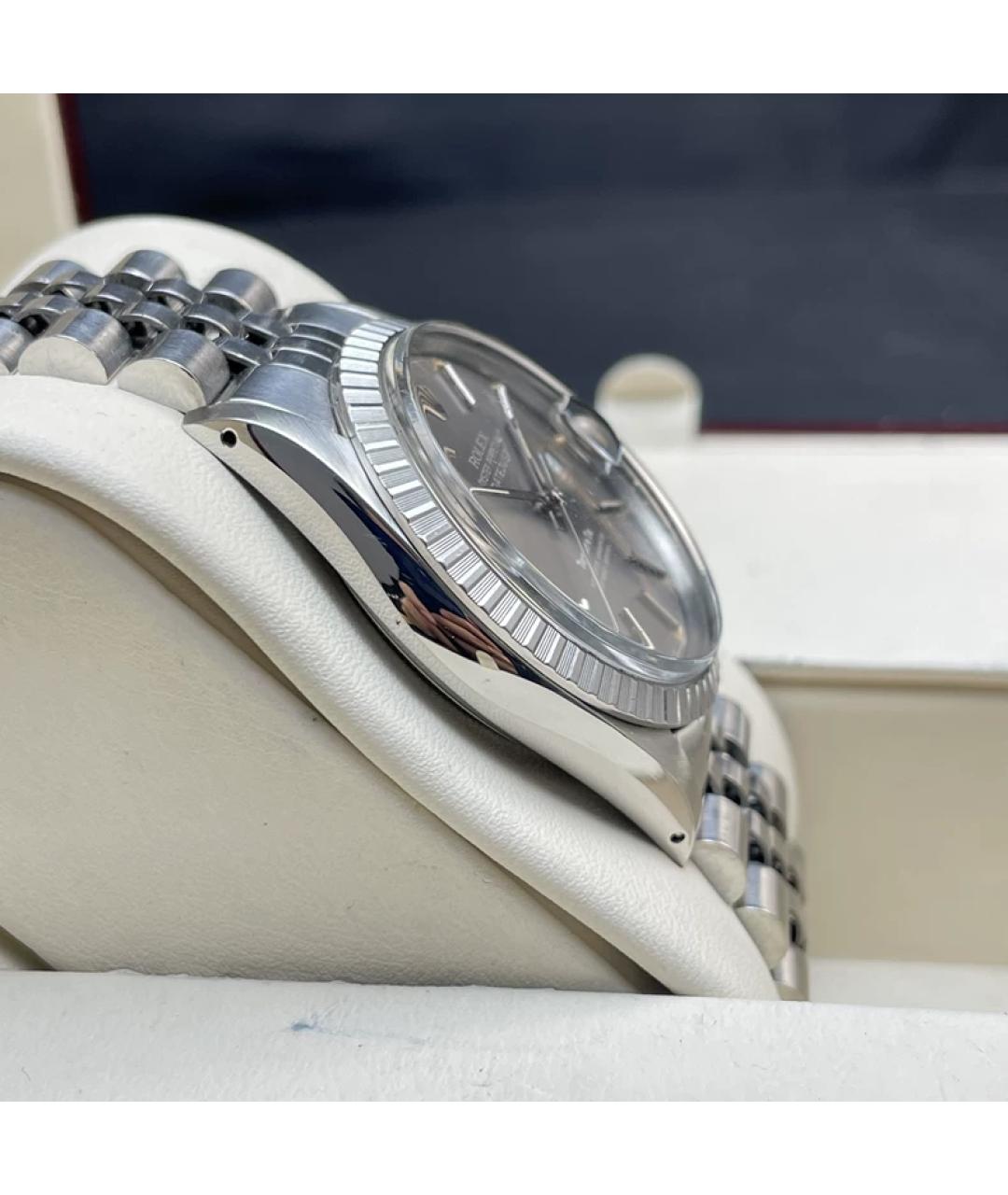 ROLEX Серые металлические часы, фото 6