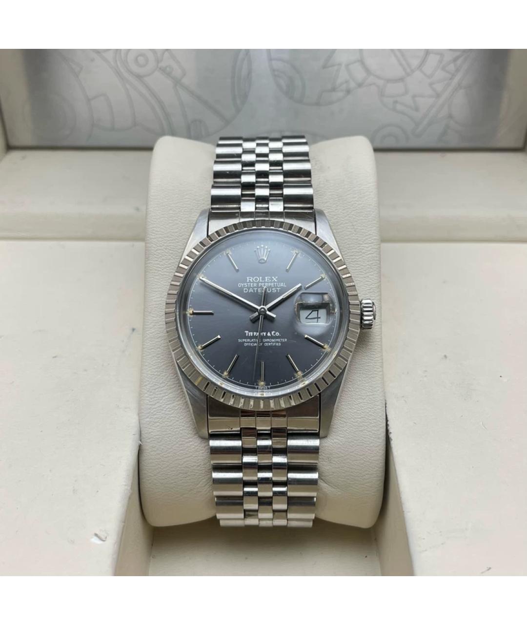 ROLEX Серые металлические часы, фото 10