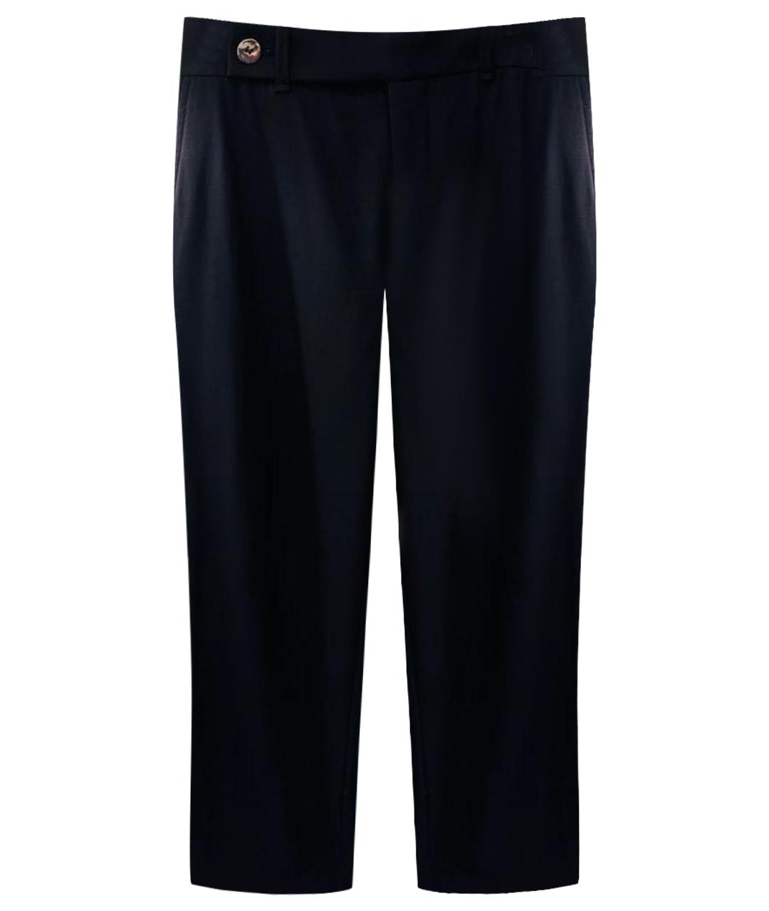 CHLOE Темно-синие шерстяные брюки широкие, фото 1