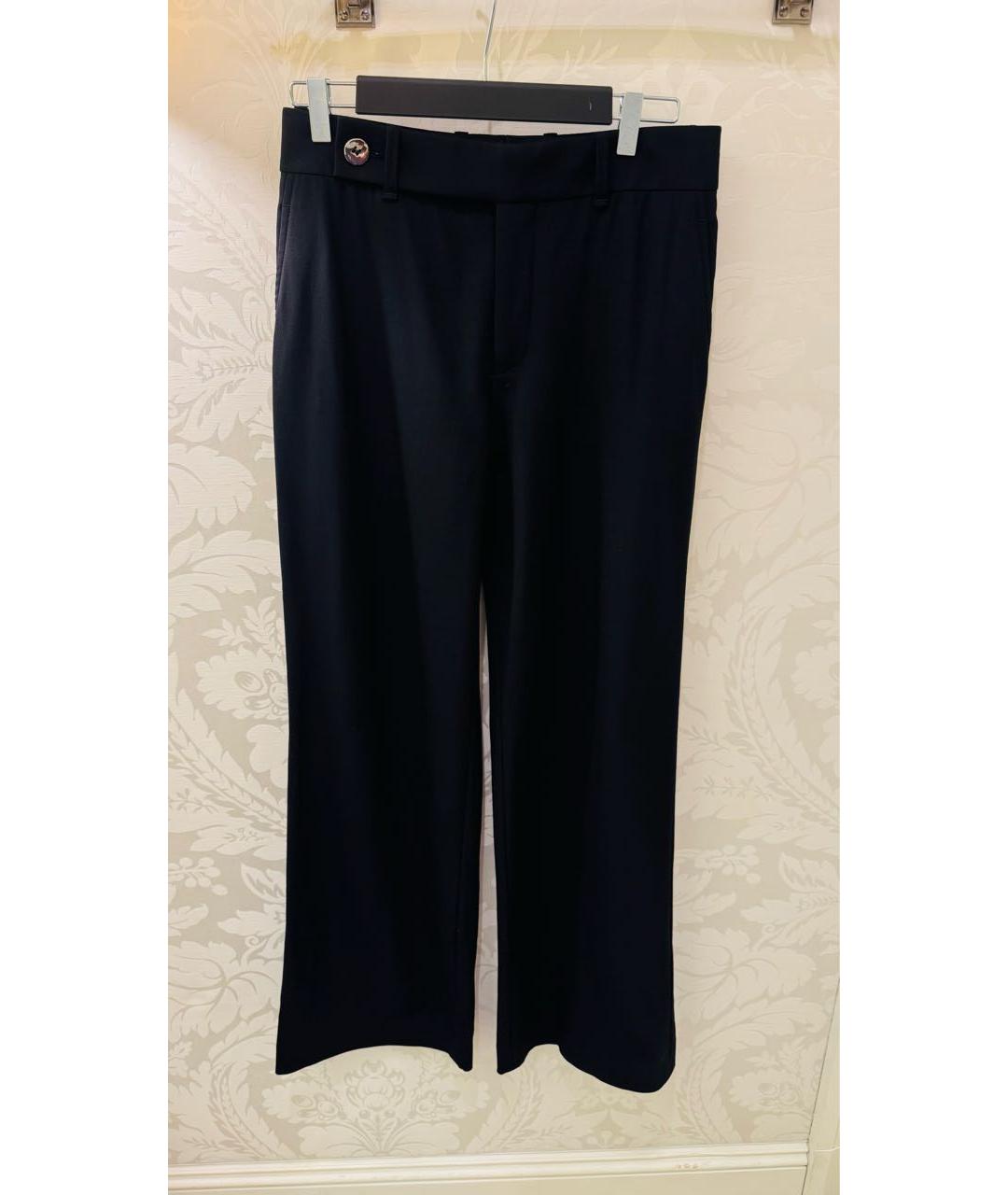 CHLOE Темно-синие шерстяные брюки широкие, фото 9