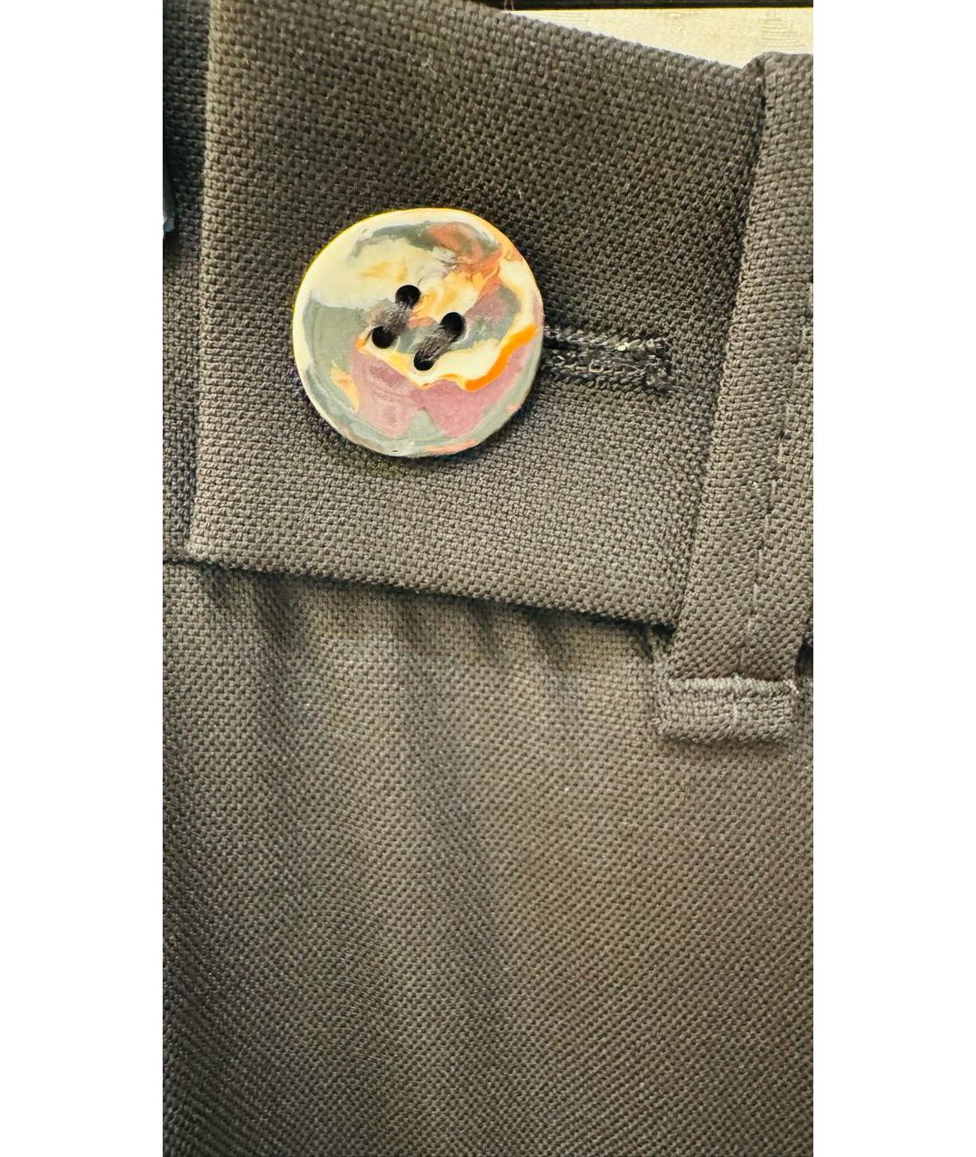 CHLOE Темно-синие шерстяные брюки широкие, фото 3