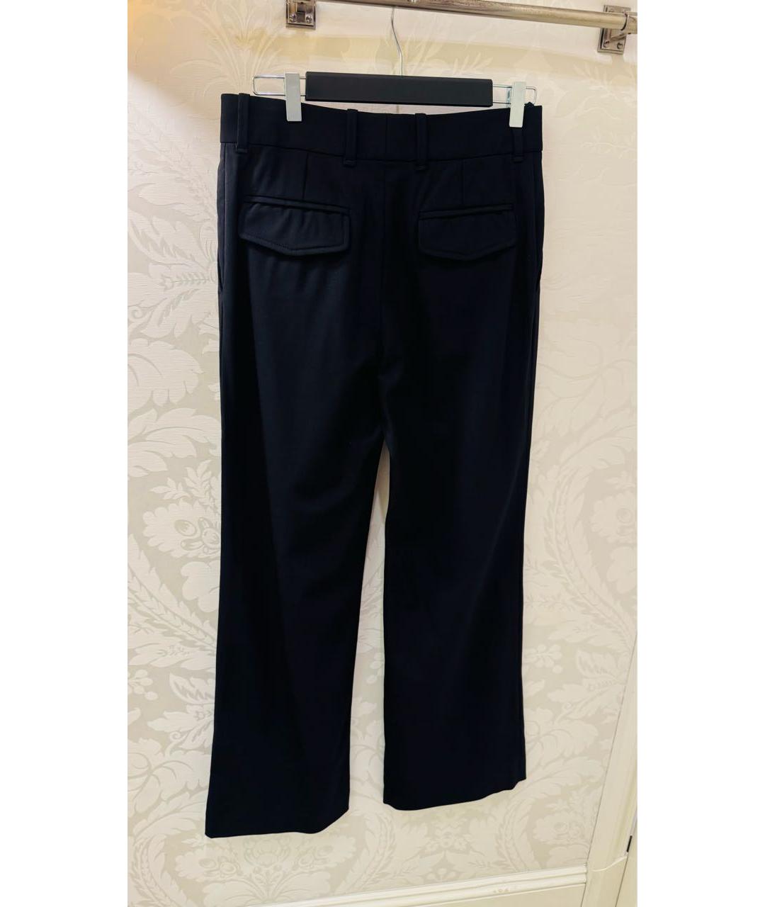 CHLOE Темно-синие шерстяные брюки широкие, фото 2