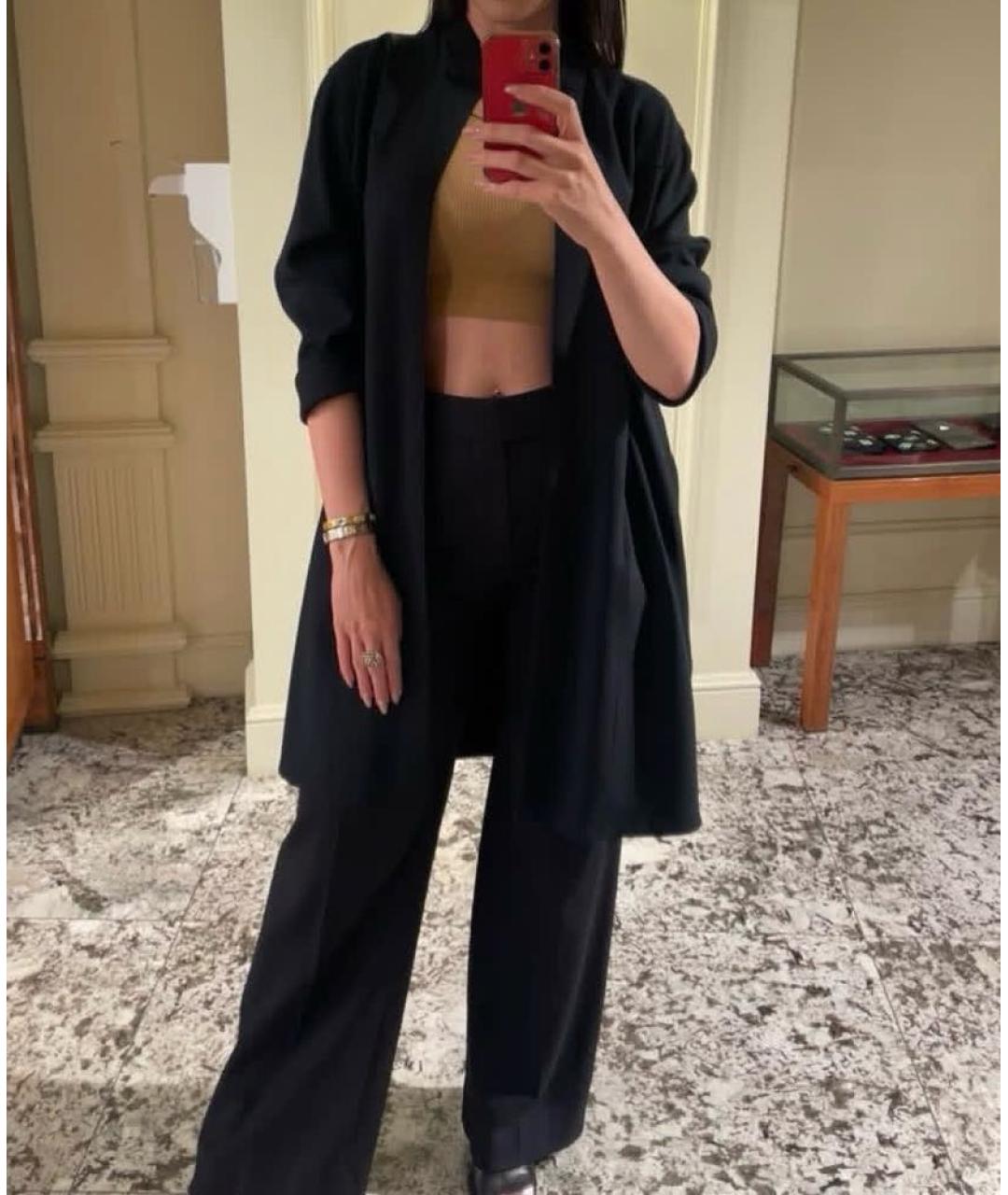 CHLOE Темно-синие шерстяные брюки широкие, фото 8