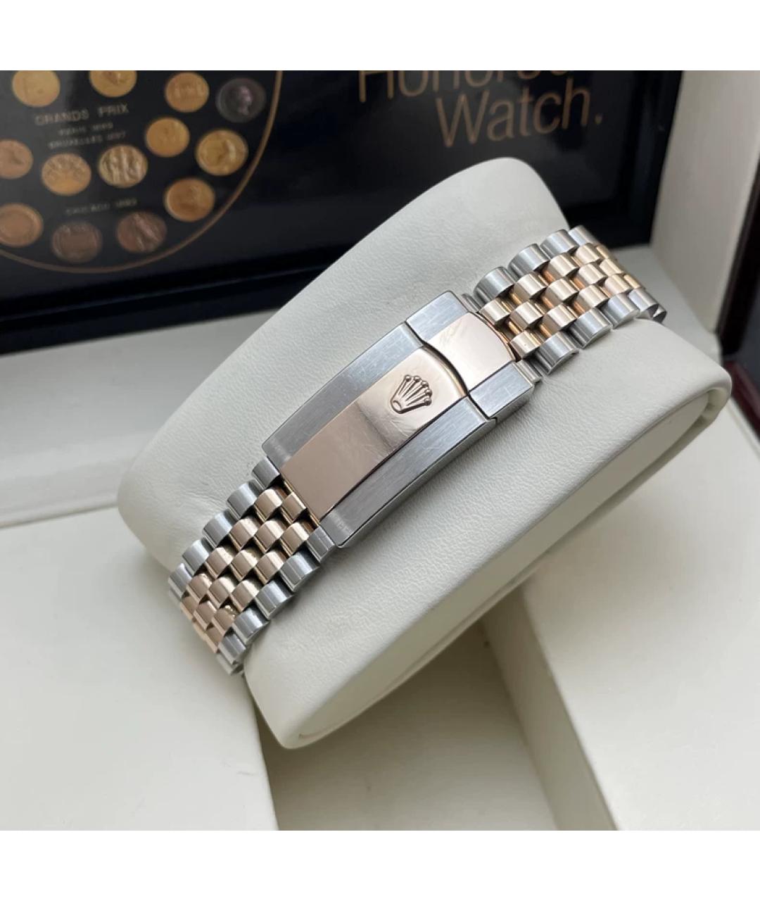 ROLEX Зеленые часы из розового золота, фото 7