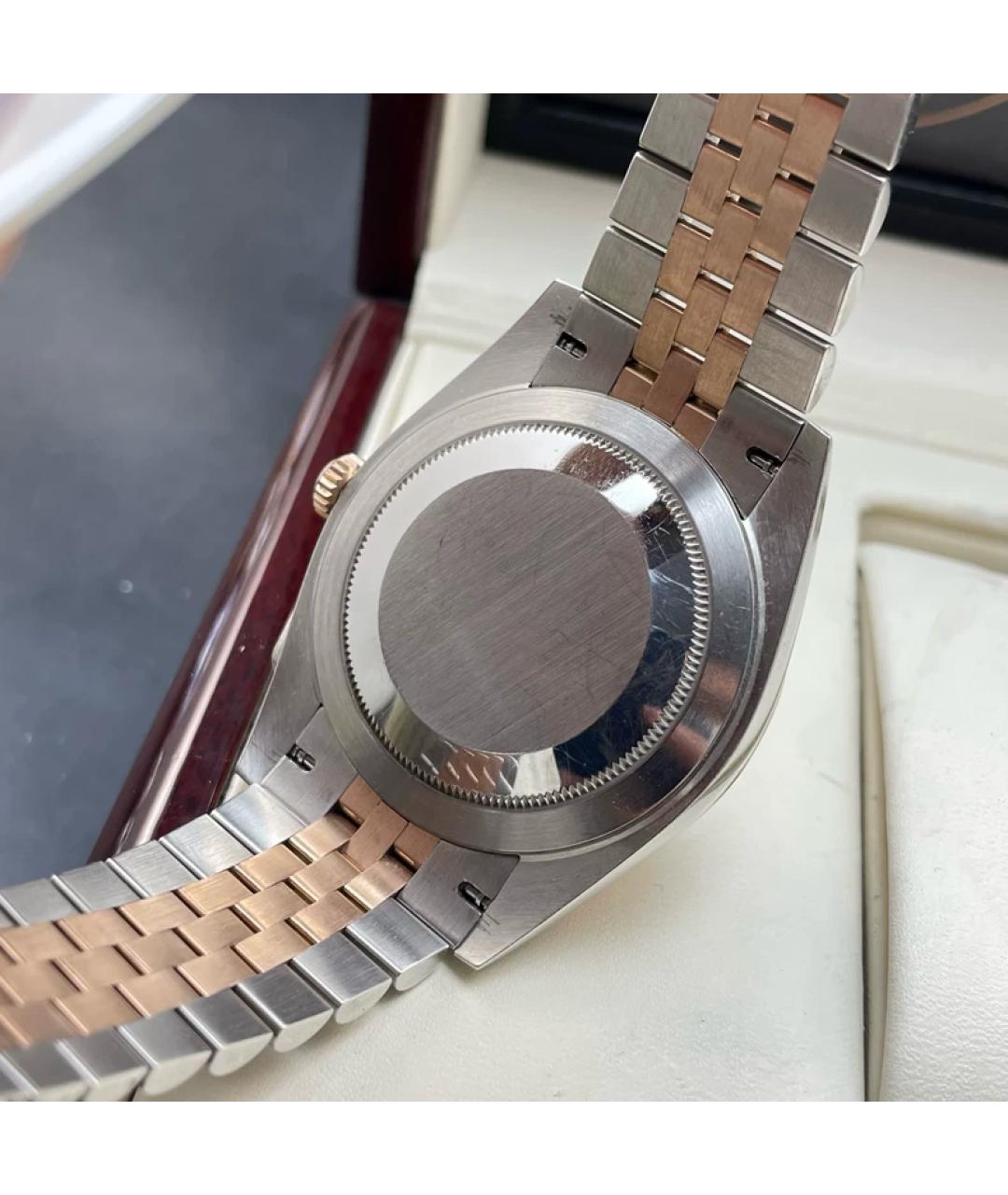 ROLEX Зеленые часы из розового золота, фото 4