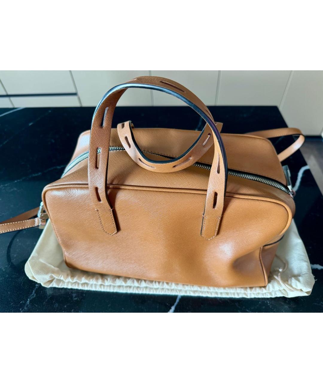 COCCINELLE Коричневая кожаная сумка тоут, фото 2