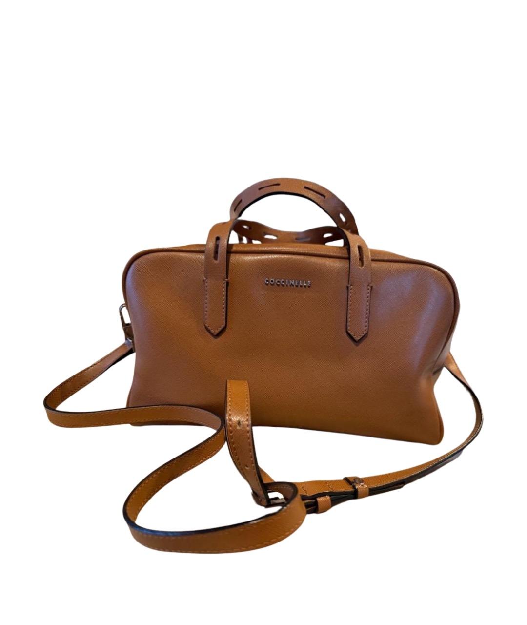 COCCINELLE Коричневая кожаная сумка тоут, фото 1