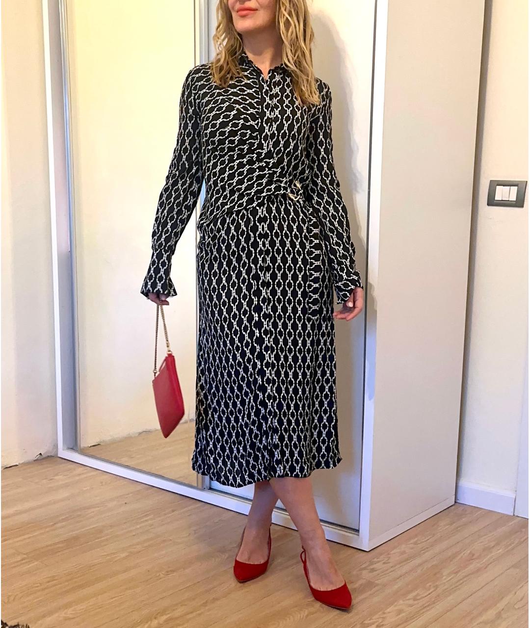 TRUSSARDI Черное вискозное повседневное платье, фото 3