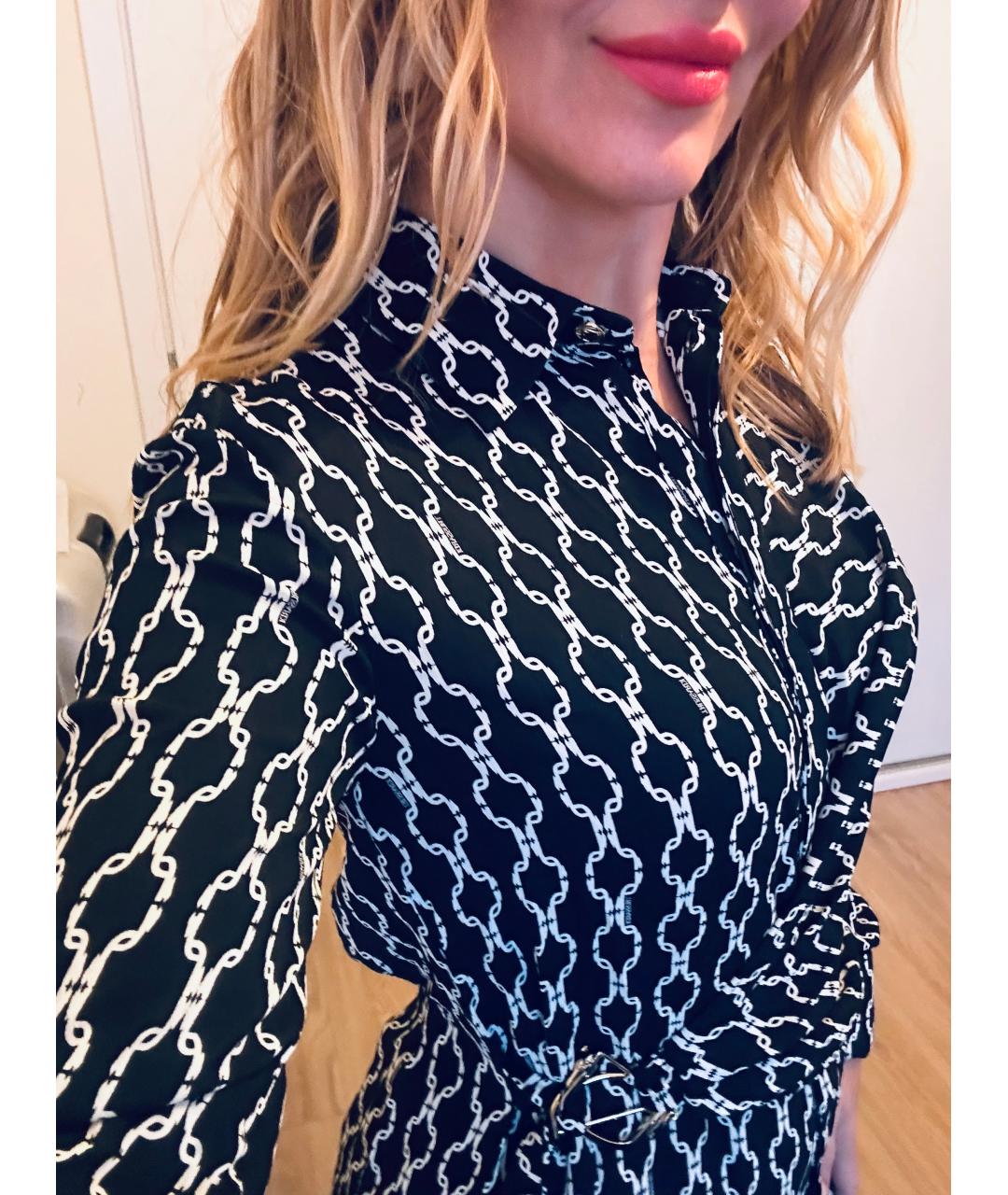 TRUSSARDI Черное вискозное повседневное платье, фото 8