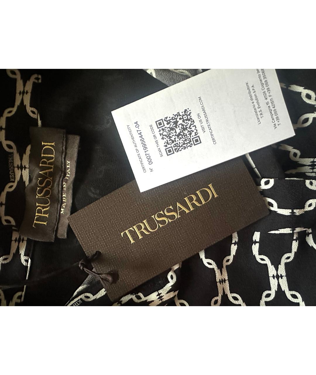 TRUSSARDI Черное вискозное повседневное платье, фото 6