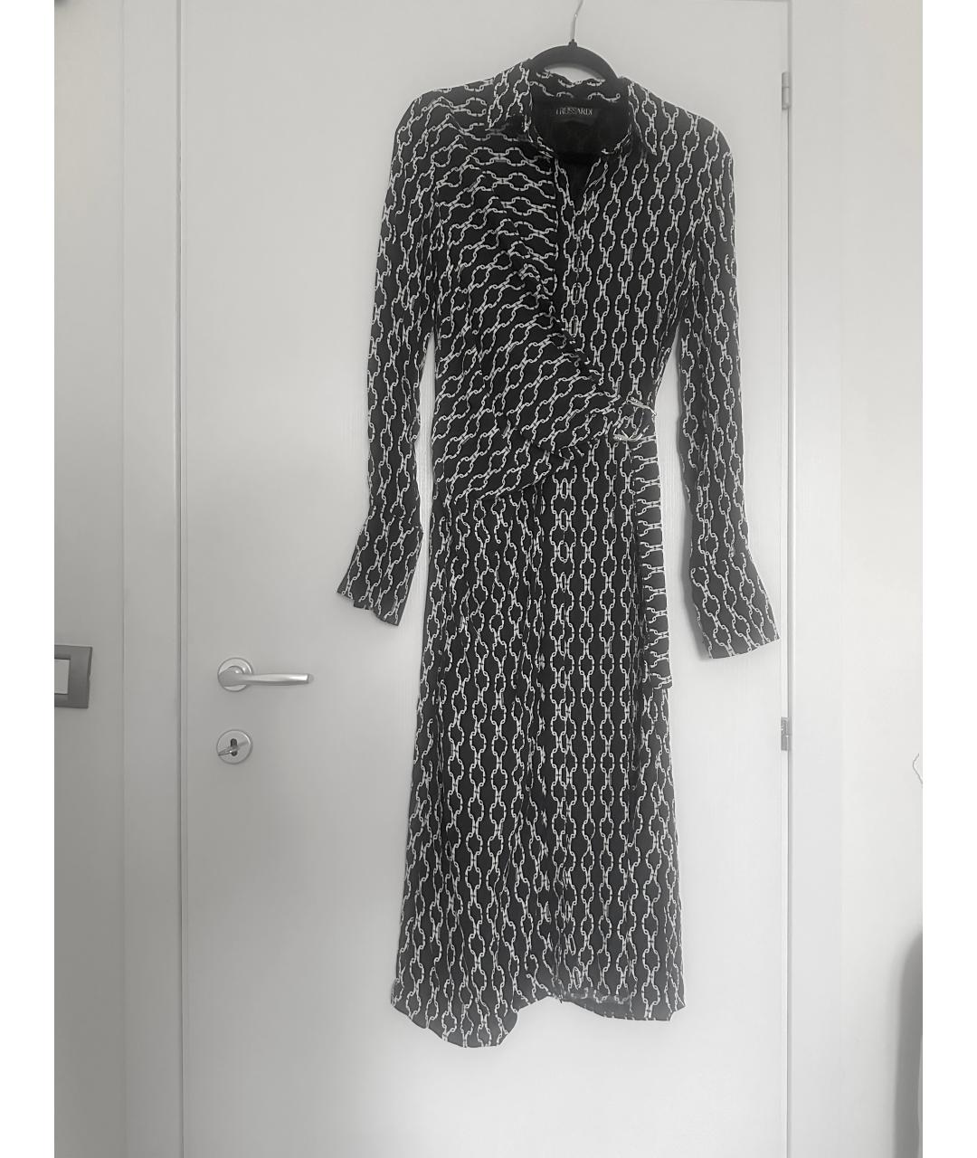 TRUSSARDI Черное вискозное повседневное платье, фото 10