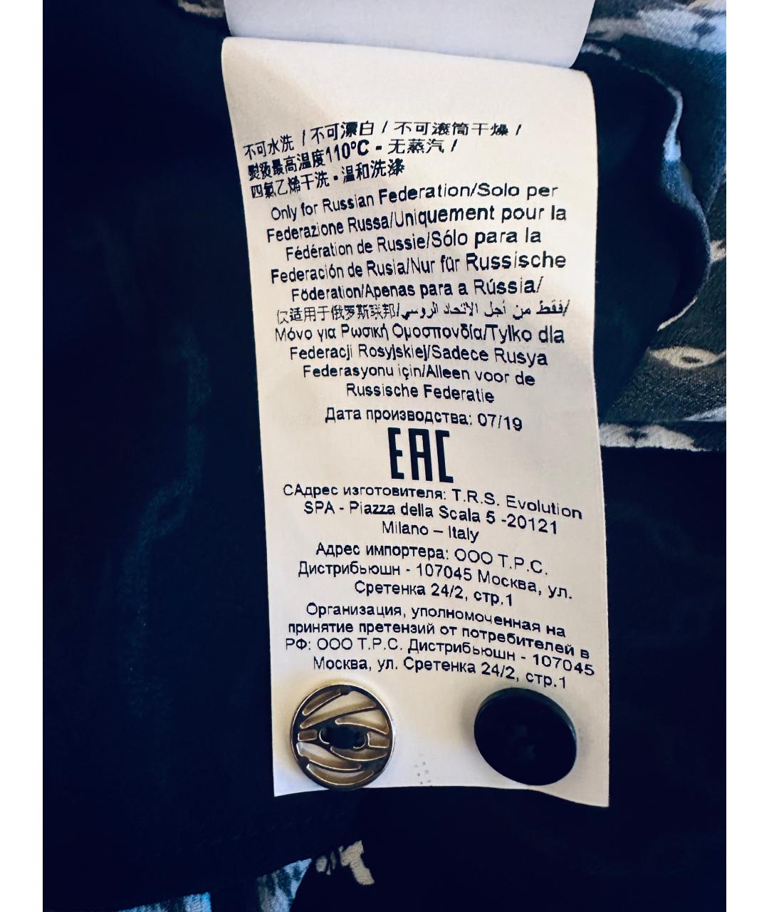 TRUSSARDI Черное вискозное повседневное платье, фото 5