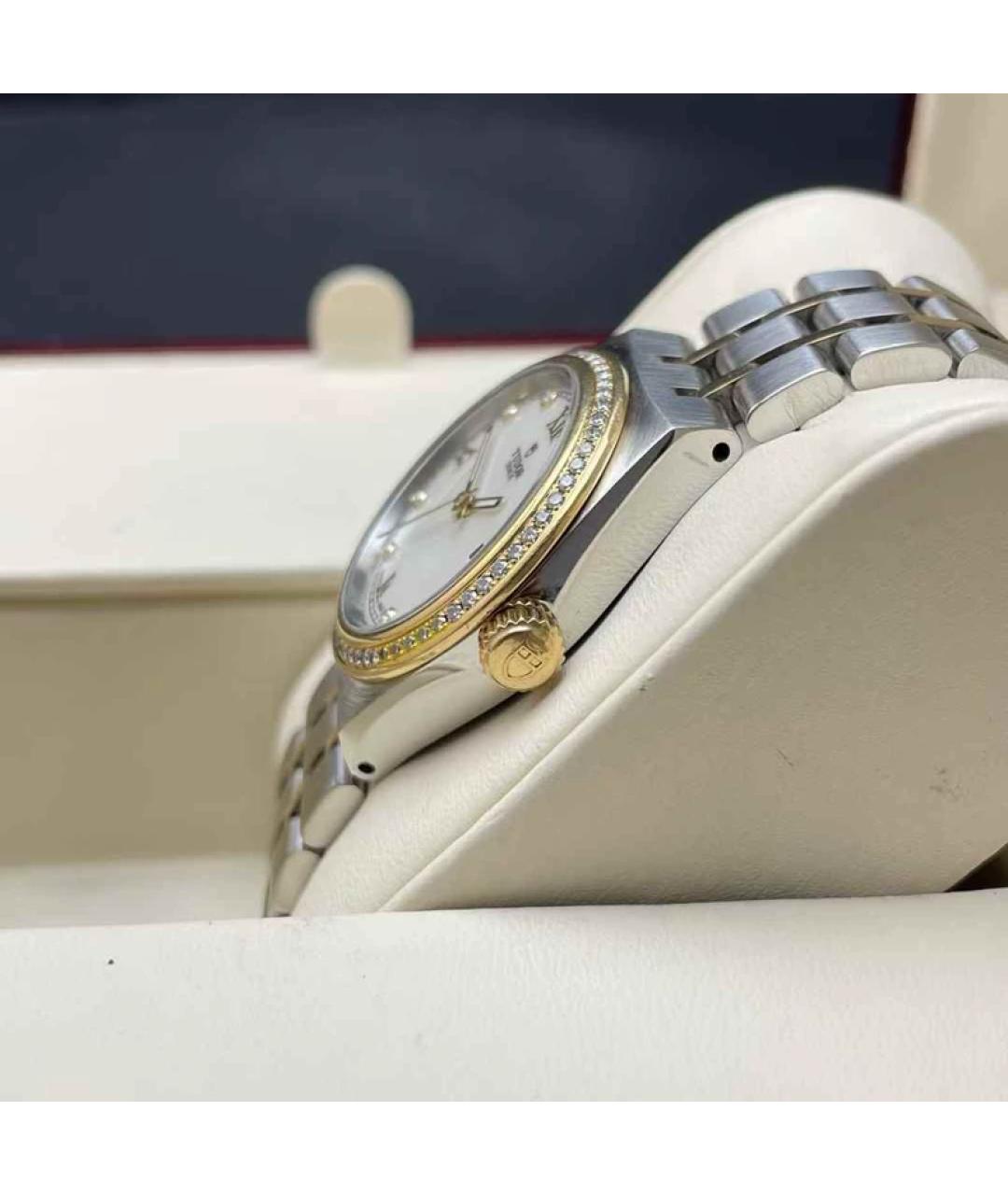 TUDOR Белые часы из желтого золота, фото 4