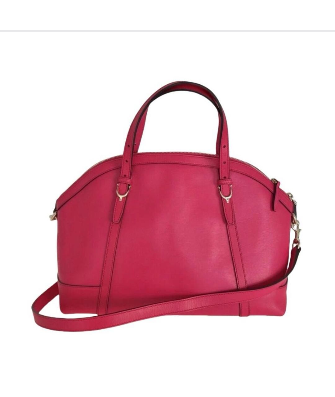 GUCCI Розовая кожаная сумка с короткими ручками, фото 8