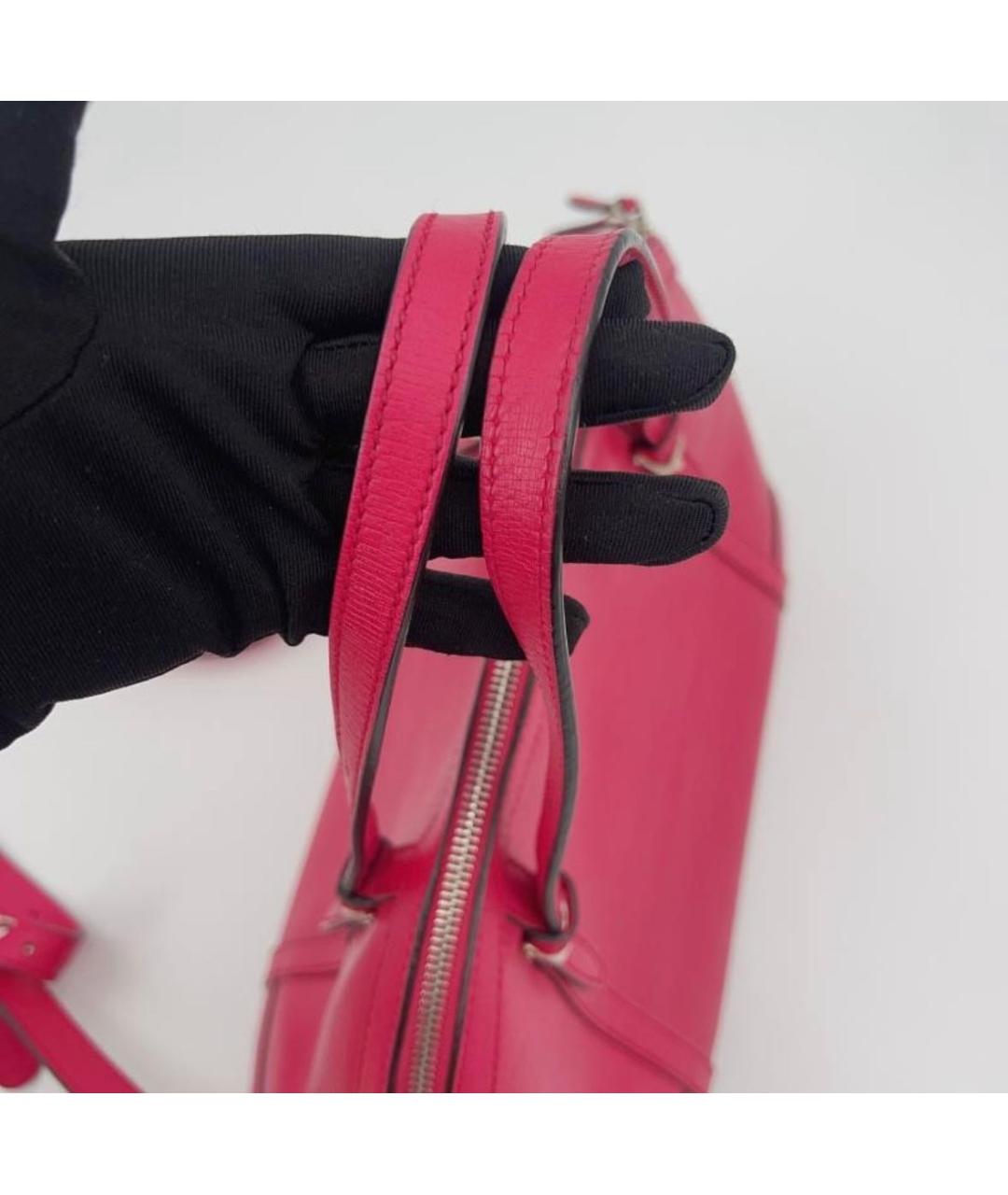 GUCCI Розовая кожаная сумка с короткими ручками, фото 5