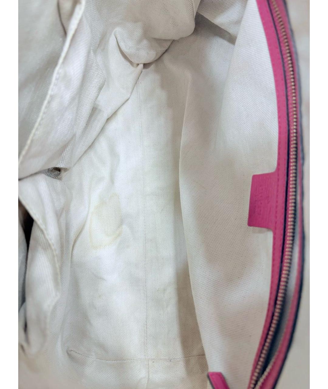 GUCCI Розовая кожаная сумка с короткими ручками, фото 7