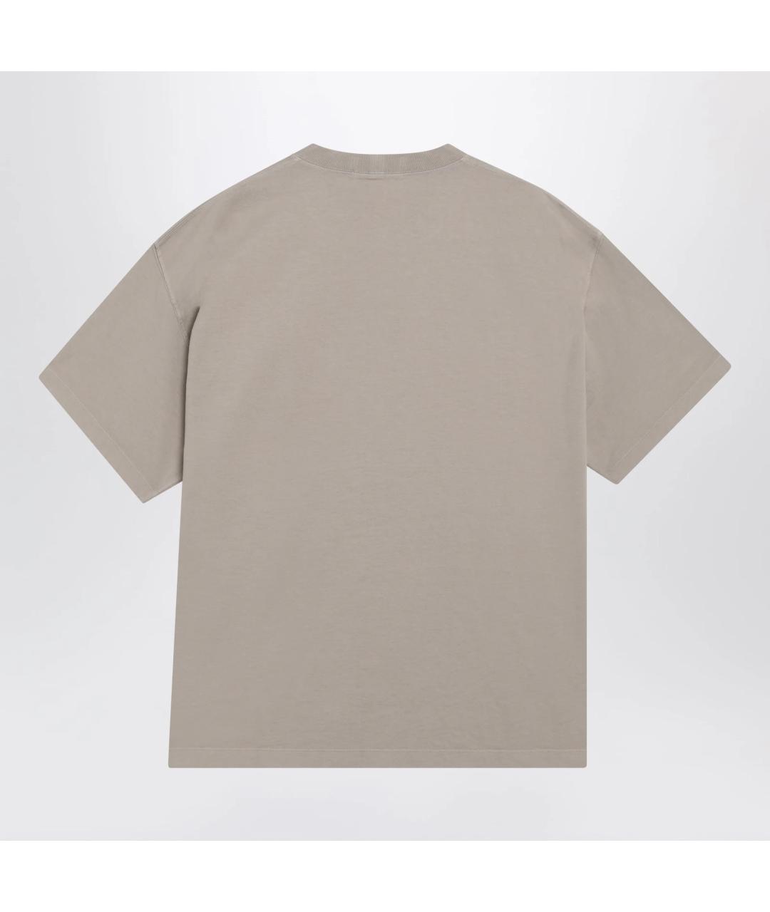 STONE ISLAND Бежевая хлопковая футболка, фото 2