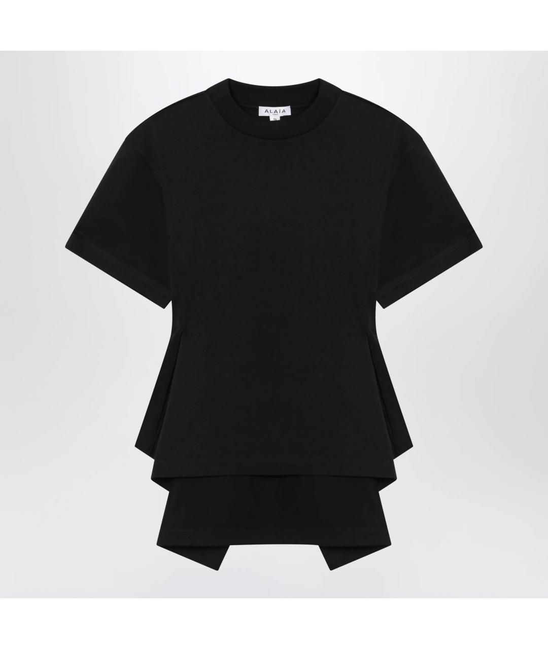 ALAIA Черная хлопковая футболка, фото 3