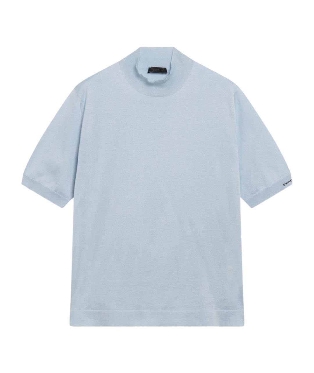 PRADA Голубая хлопковая футболка, фото 1