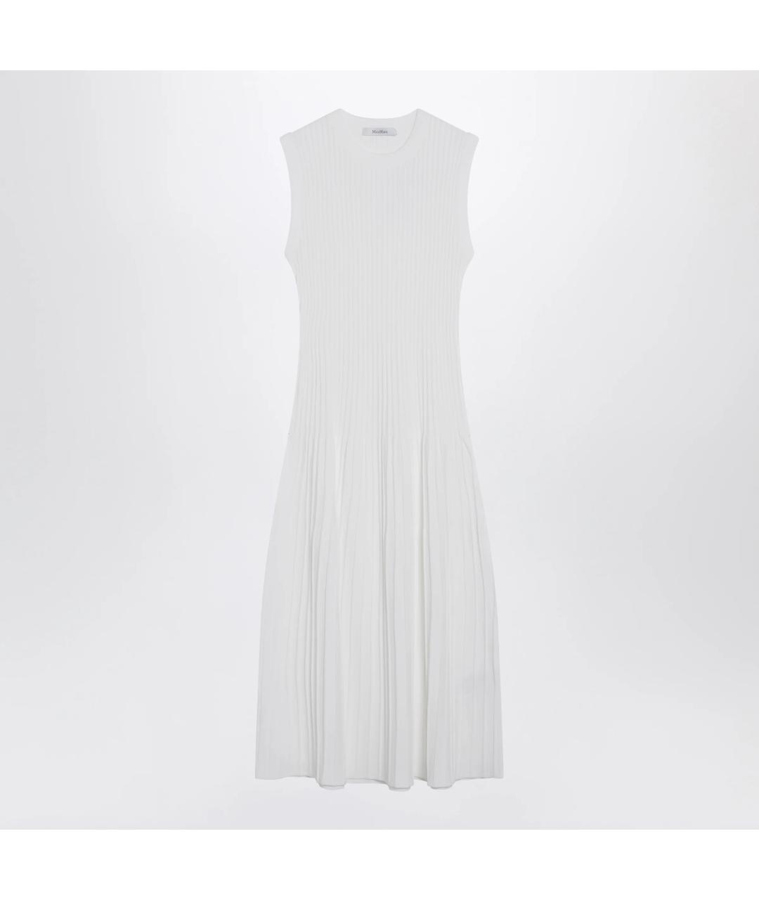 MAX MARA Белое вискозное повседневное платье, фото 3
