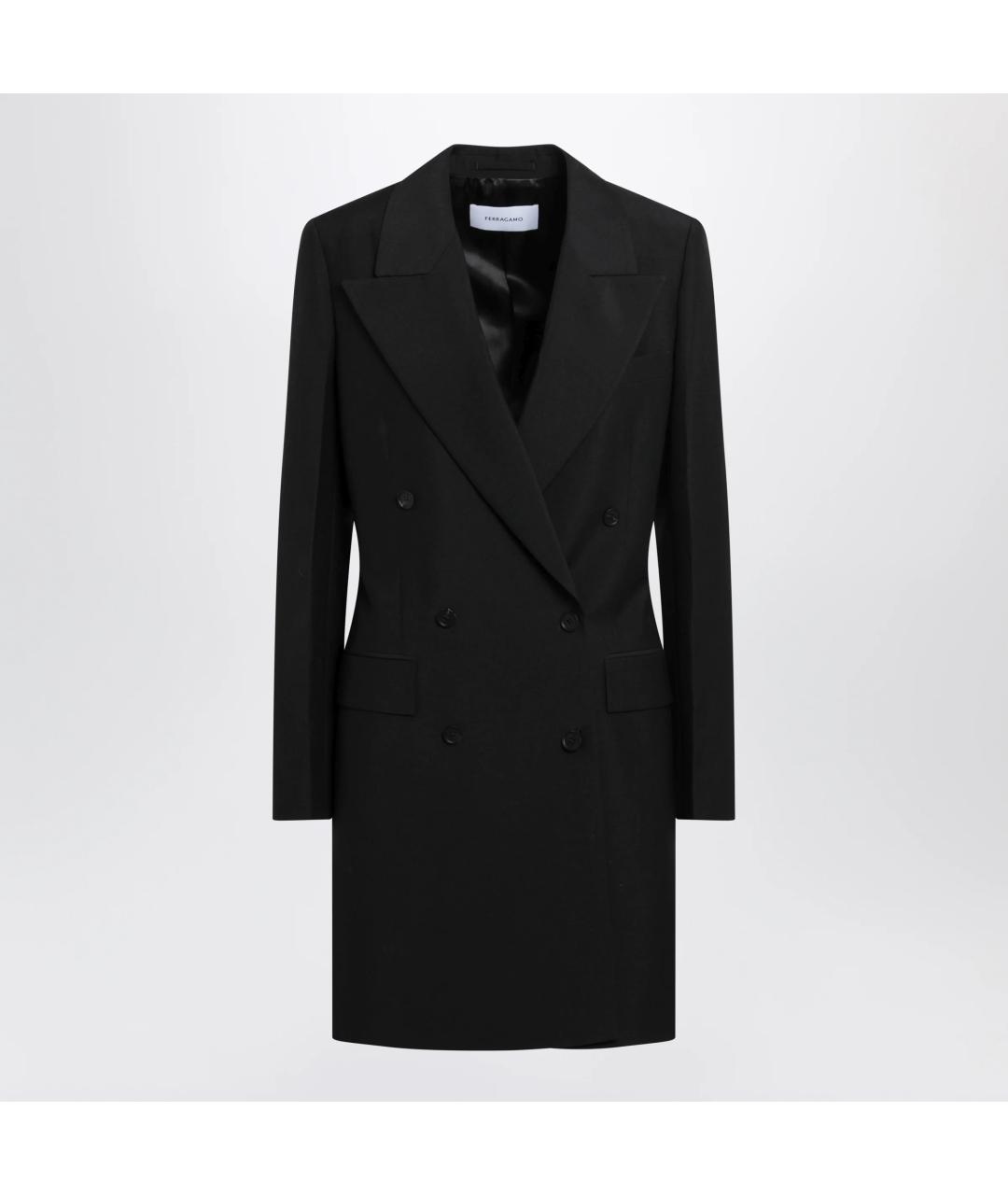 FERRAGAMO Черное шерстяное вечернее платье, фото 3