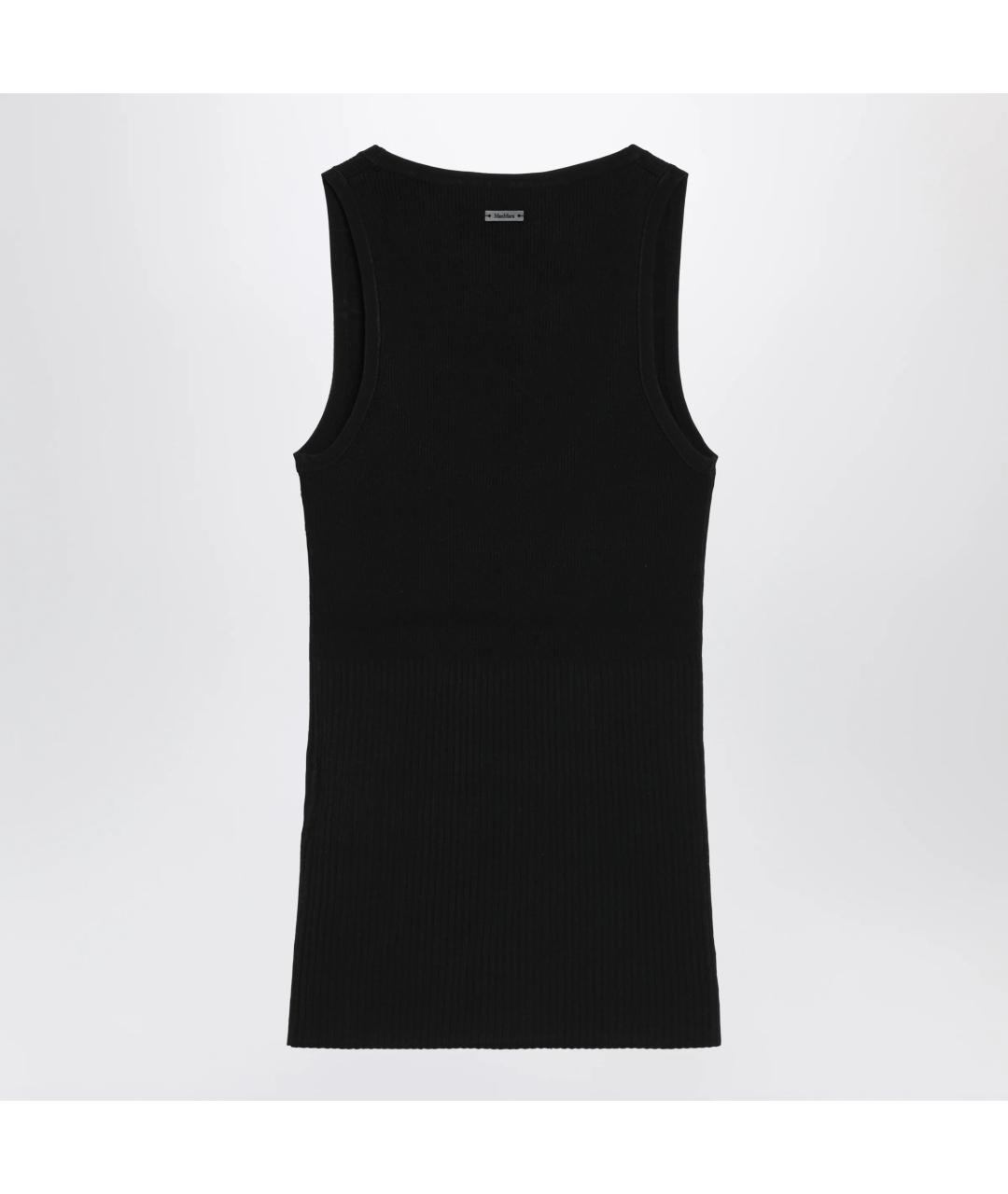 MAX MARA Черная вискозная майка, фото 2