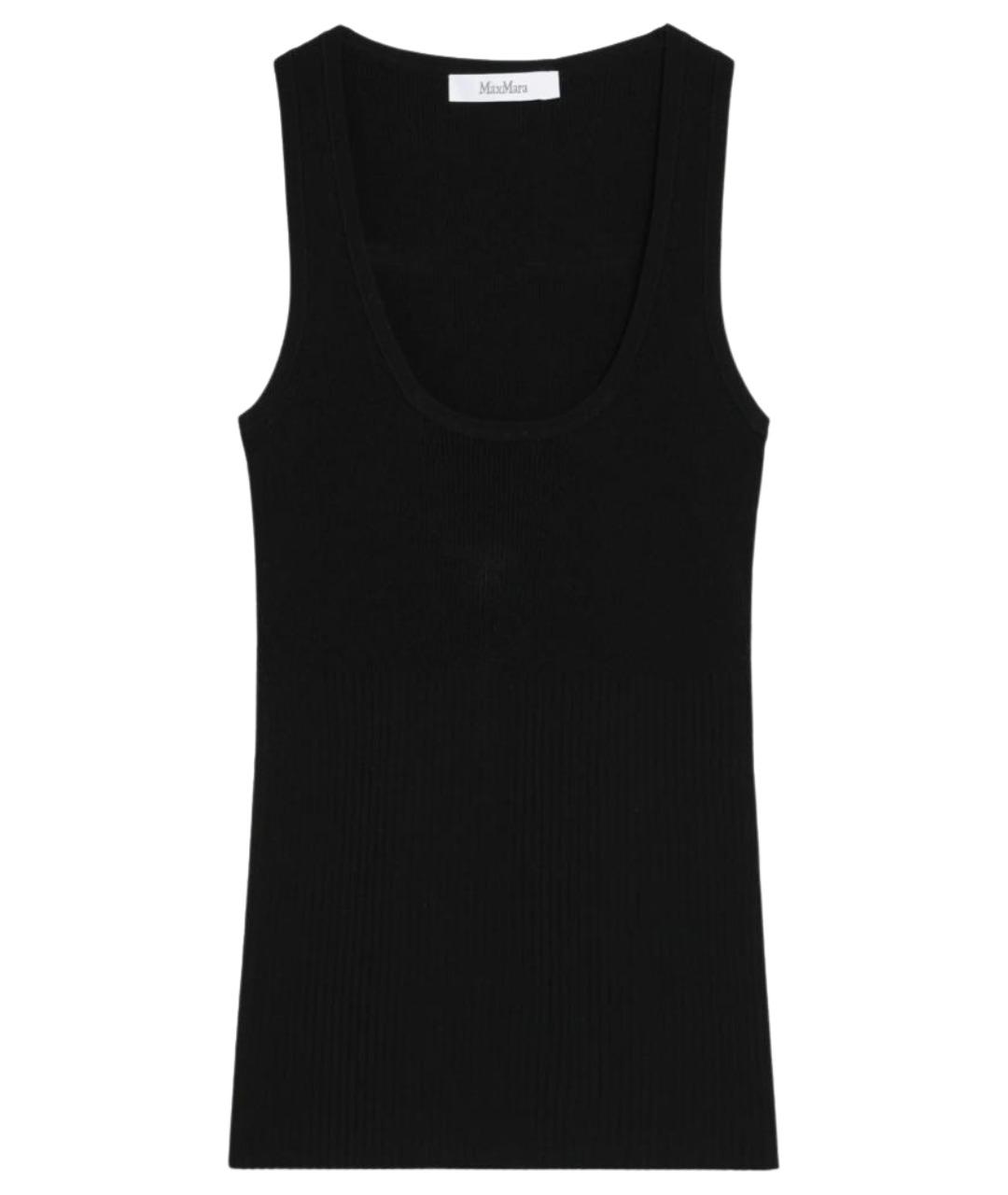 MAX MARA Черная вискозная майка, фото 1
