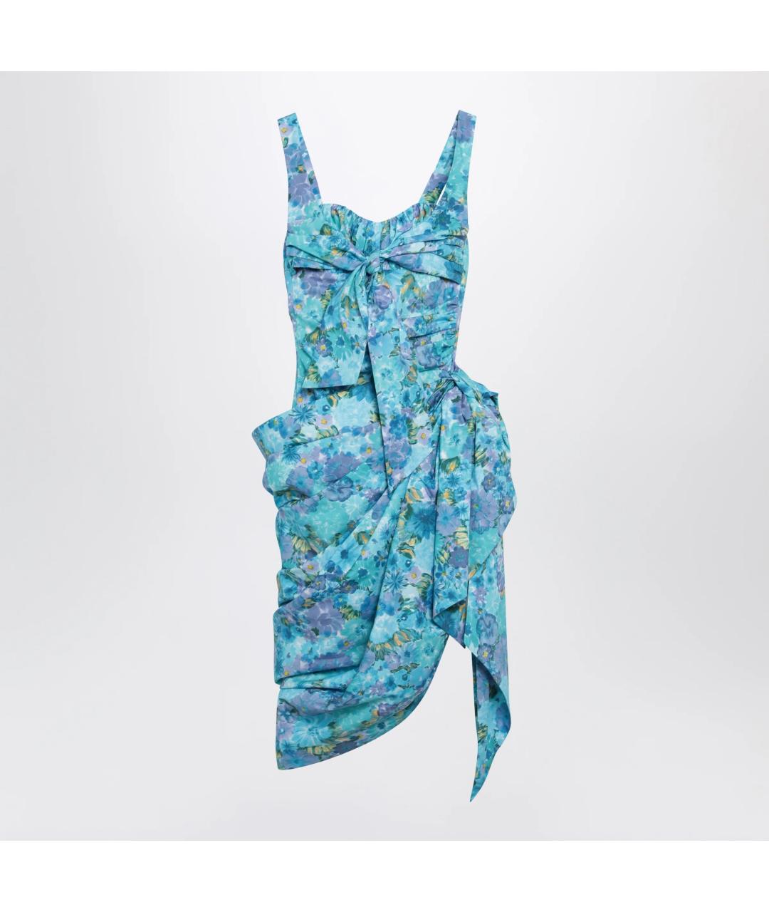 CHLOE Голубое хлопковое повседневное платье, фото 3