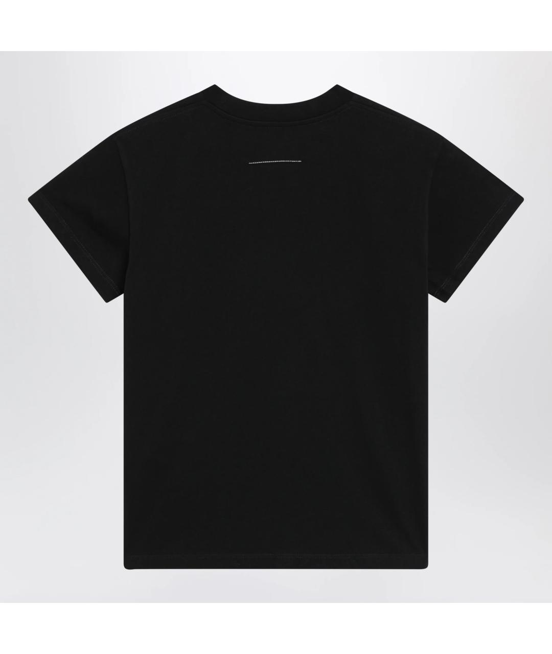 MM6 MAISON MARGIELA Черная хлопковая футболка, фото 2