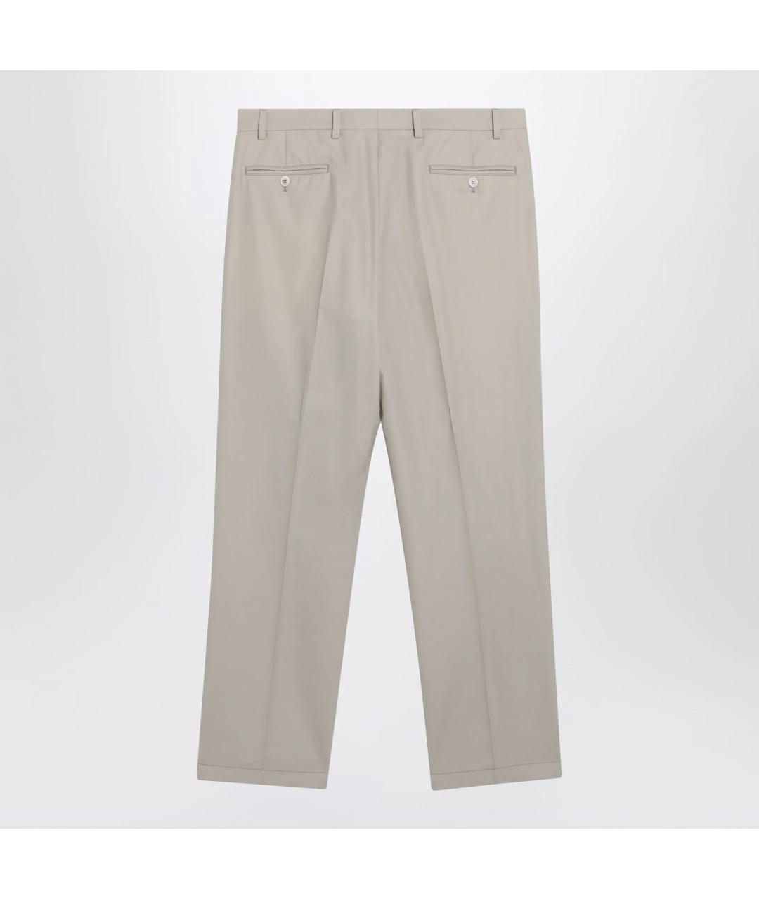 PRADA Бежевые хлопковые повседневные брюки, фото 2