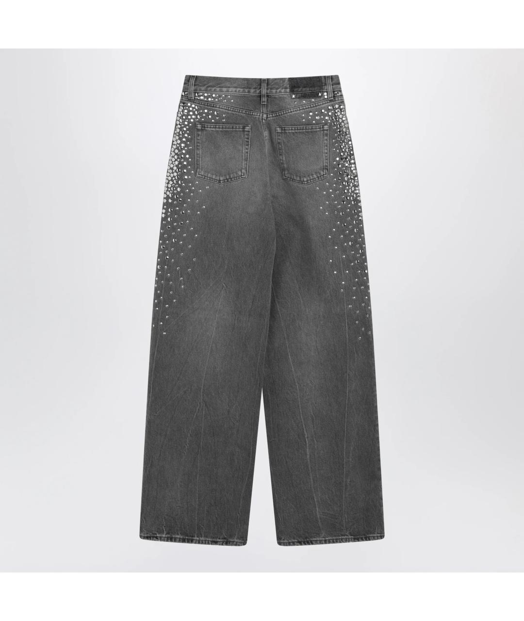 GOLDEN GOOSE DELUXE BRAND Серые хлопковые прямые джинсы, фото 2