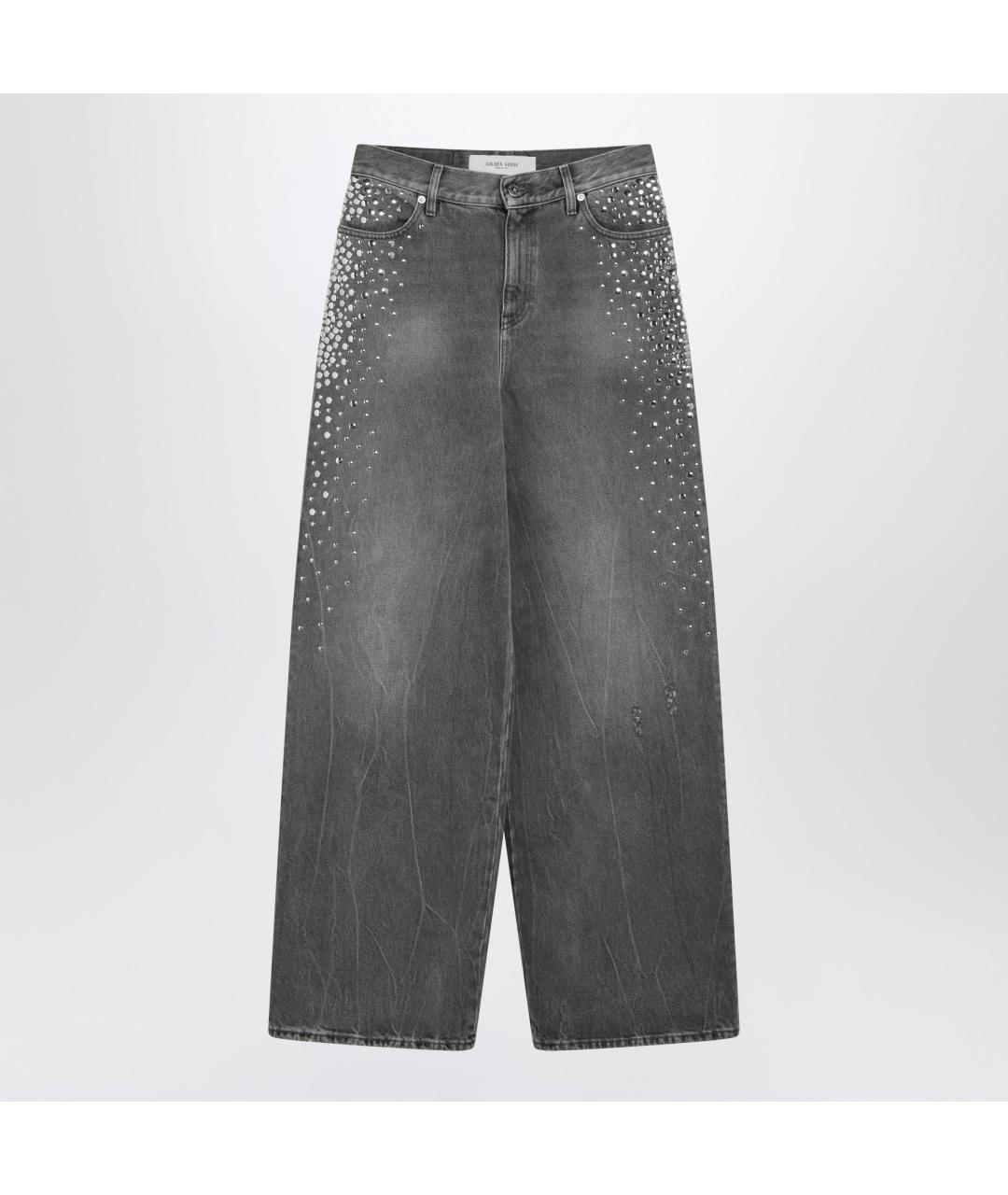 GOLDEN GOOSE DELUXE BRAND Серые хлопковые прямые джинсы, фото 3