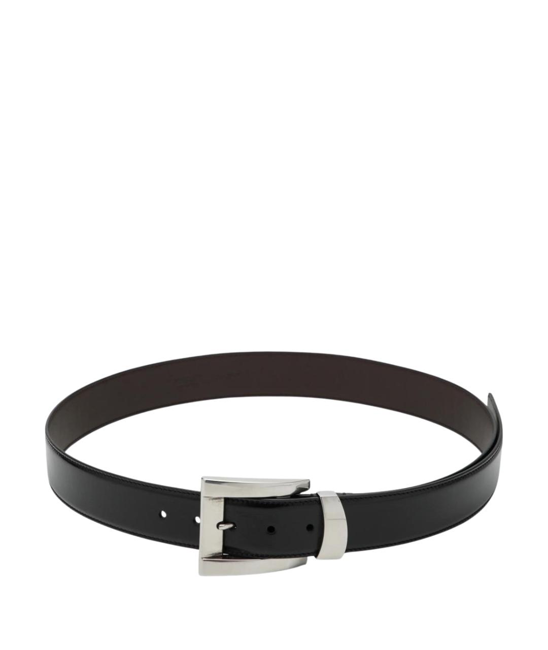 VERSACE Черный кожаный ремень, фото 1