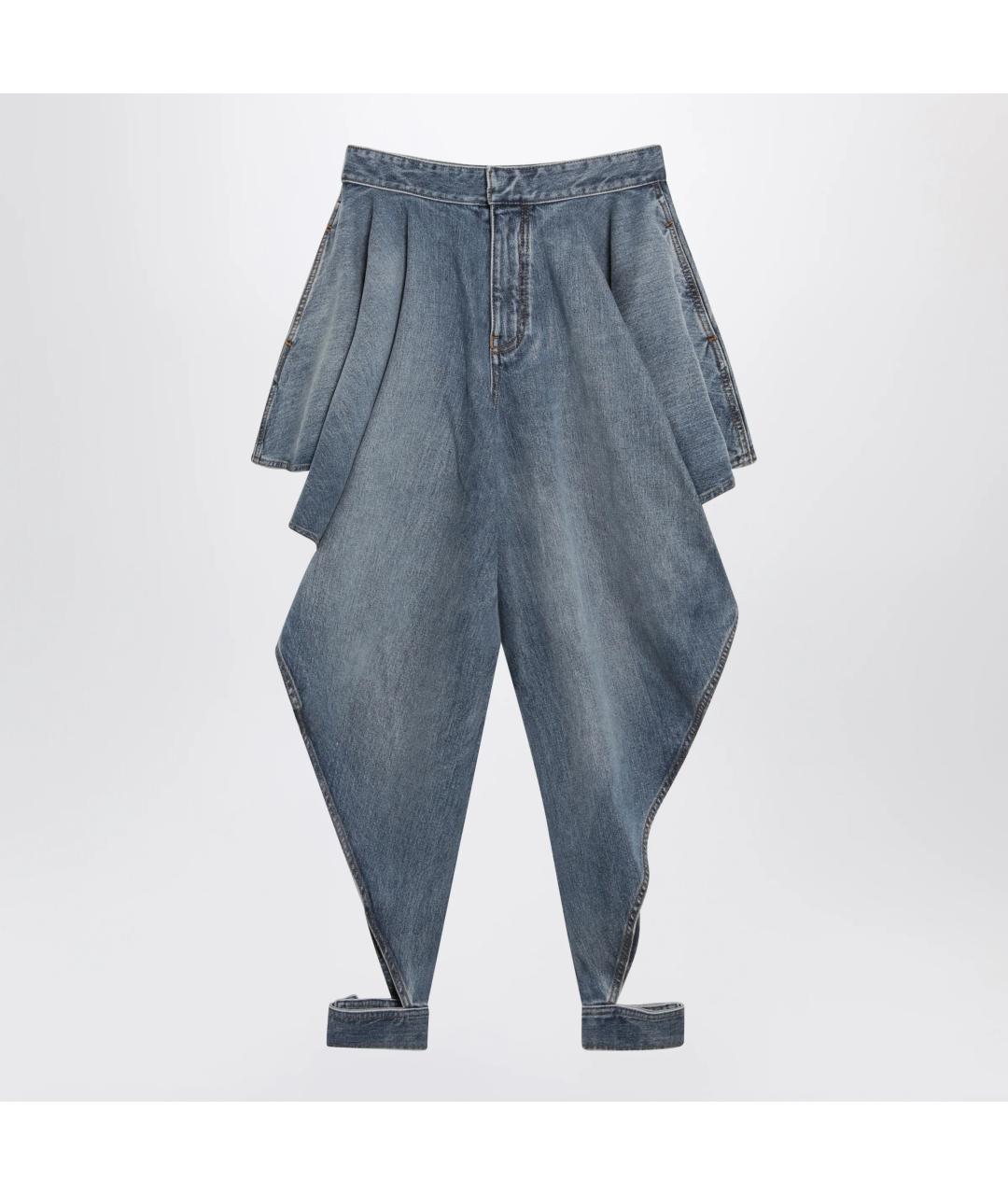 ALAIA Голубые хлопковые прямые джинсы, фото 3