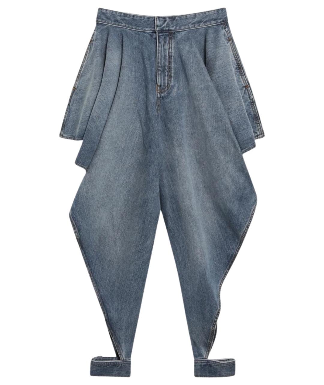 ALAIA Голубые хлопковые прямые джинсы, фото 1