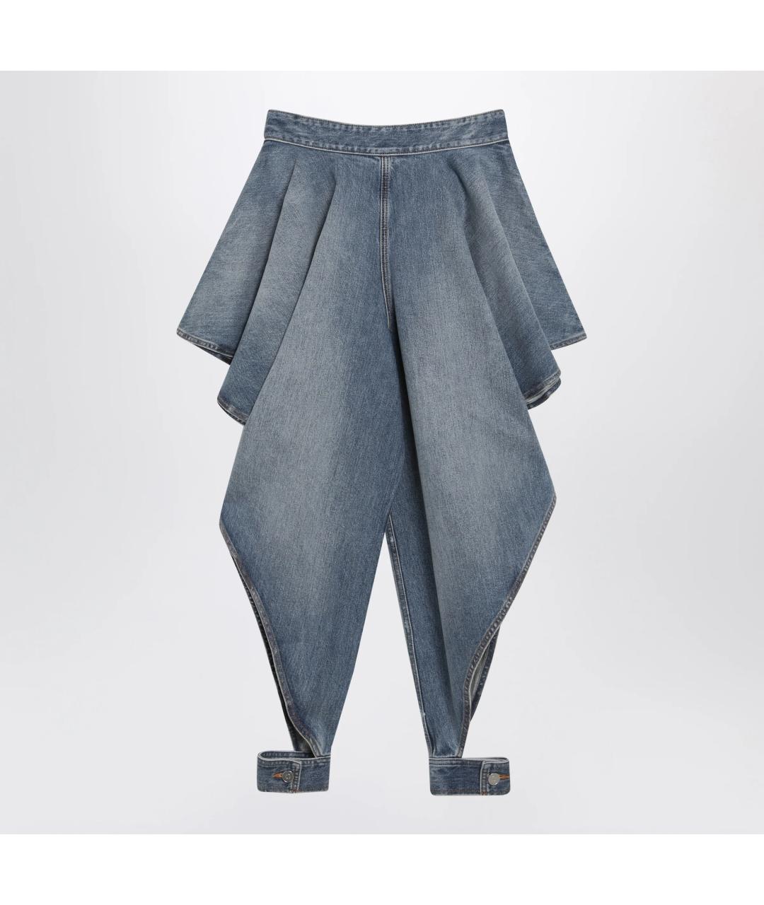 ALAIA Голубые хлопковые прямые джинсы, фото 2